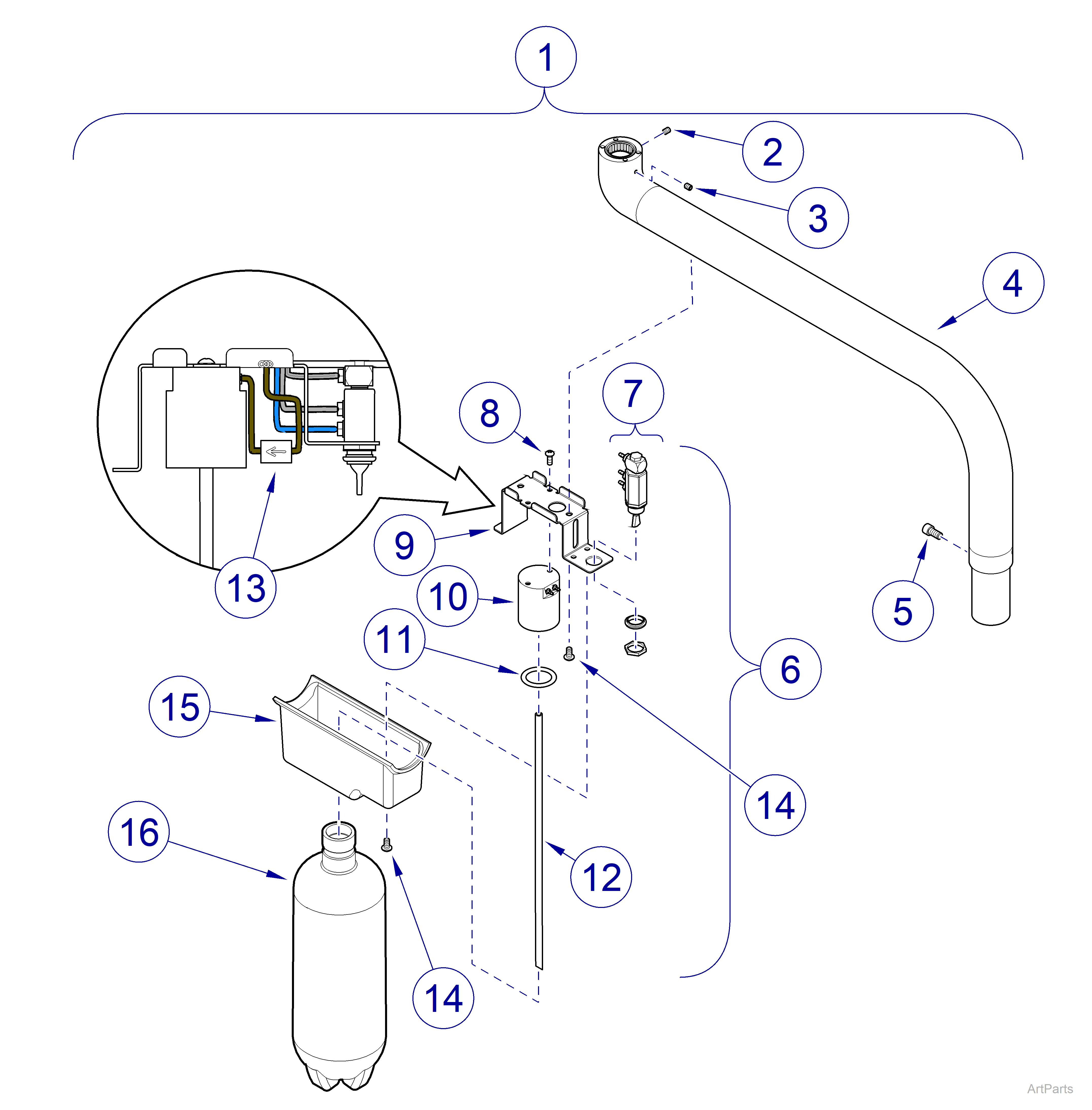 Procenter SystemsUnit Arm / Water Bottle