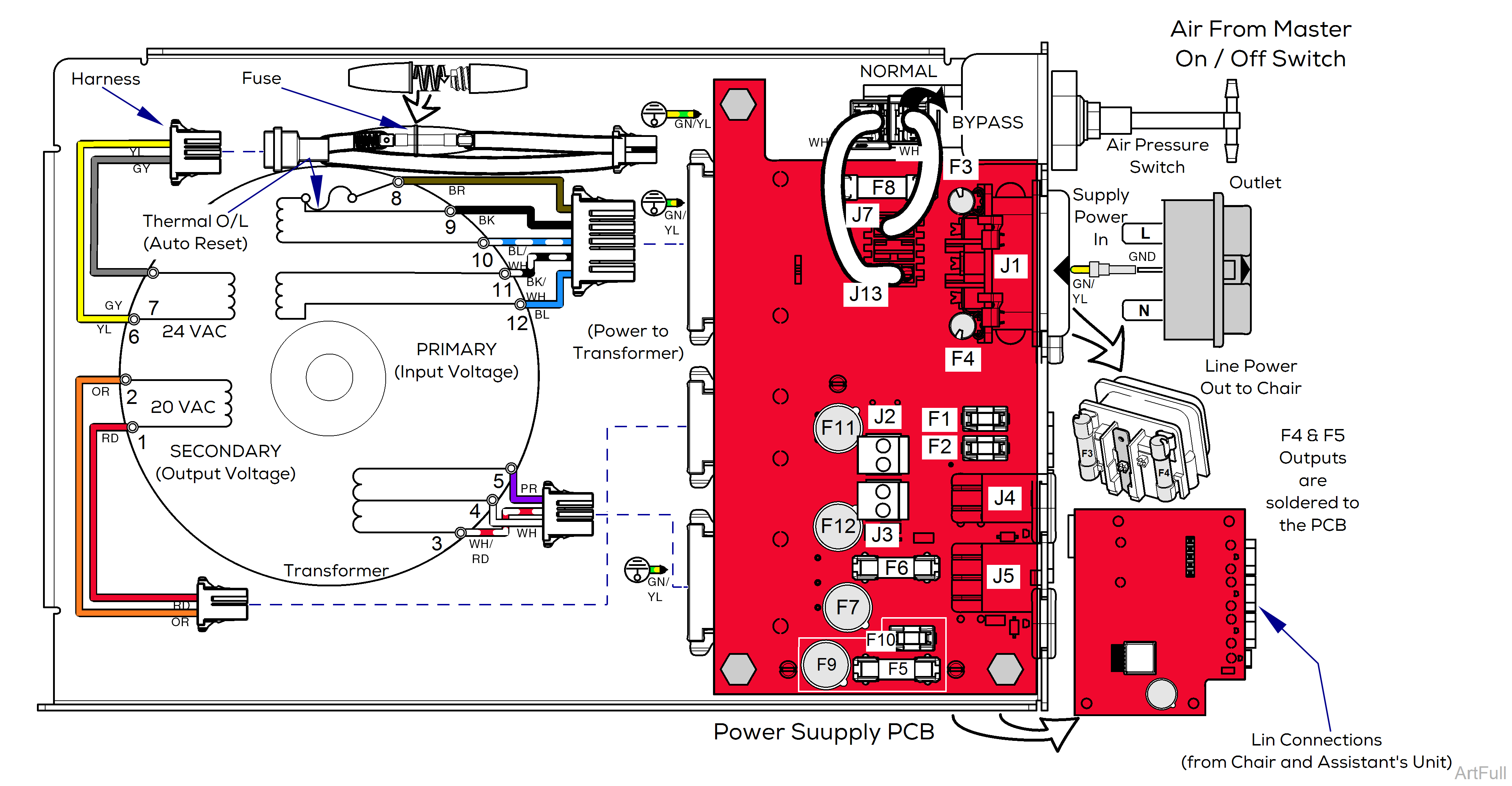 Power Supply 153941 (002-2018-XX) Wiring Diagram