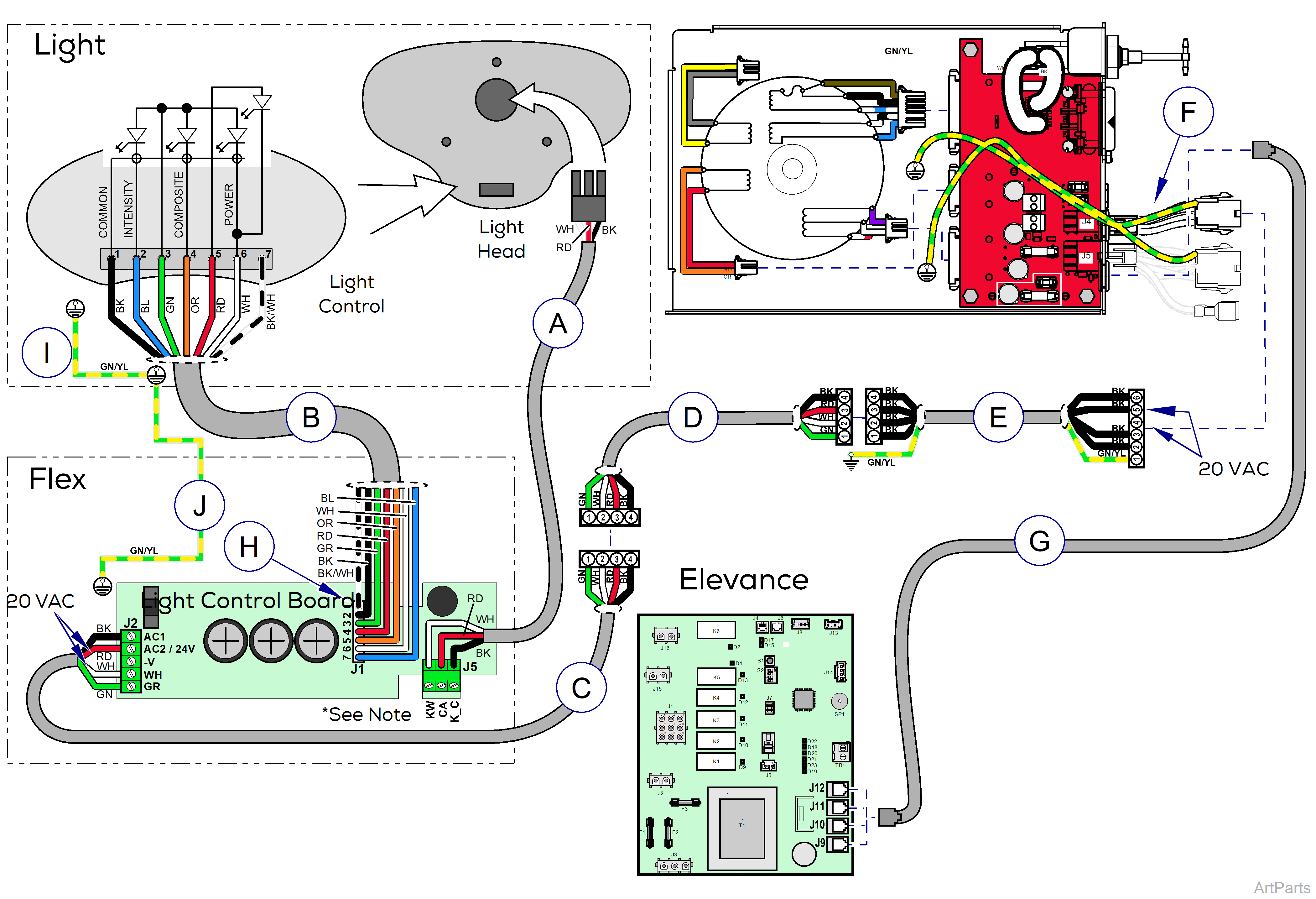 Midmark® Dental LED Light Wiring Diagram