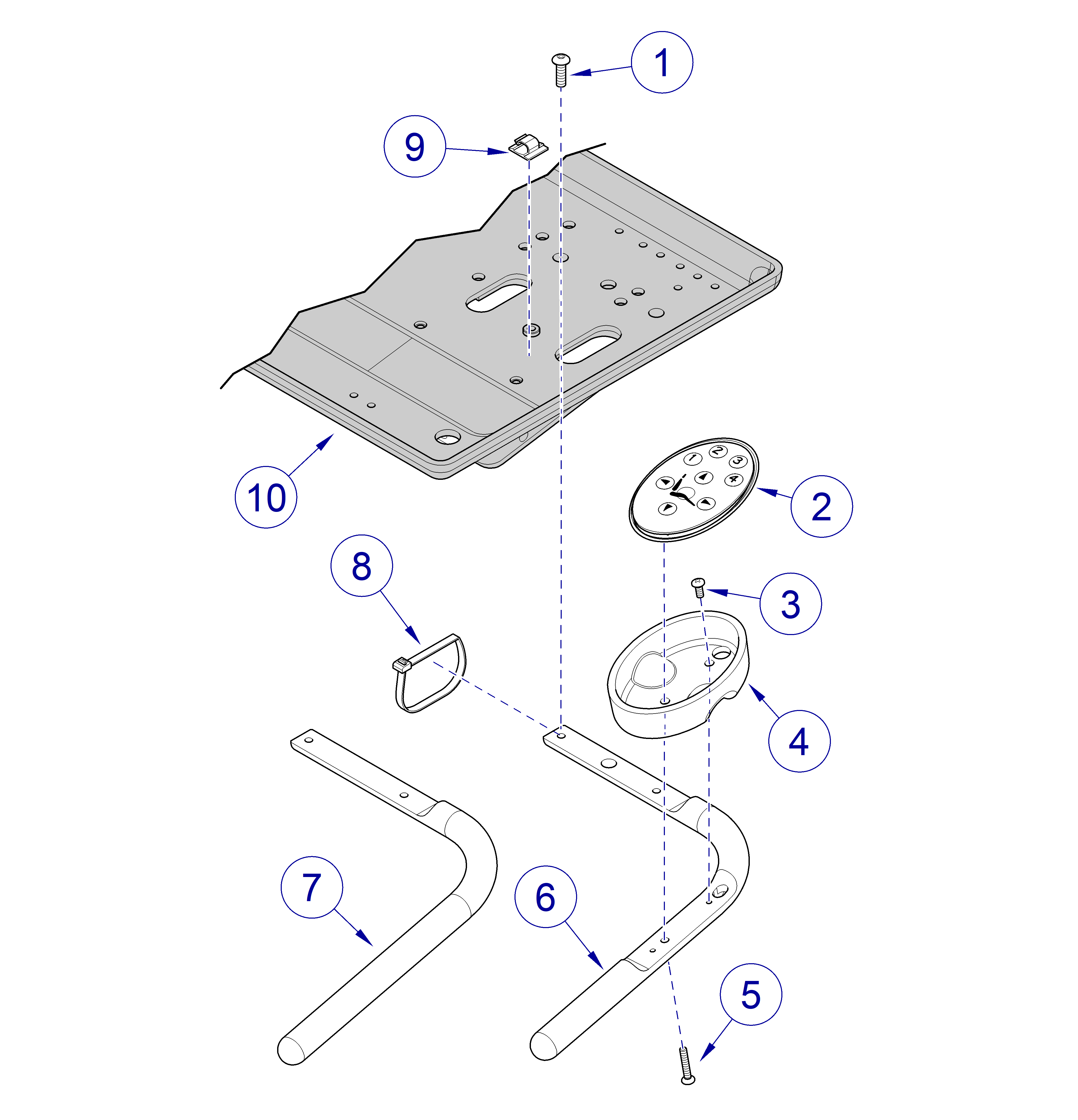 International (Whip) Delivery Unit Mounted Chair Control on Midmark Chairs Only