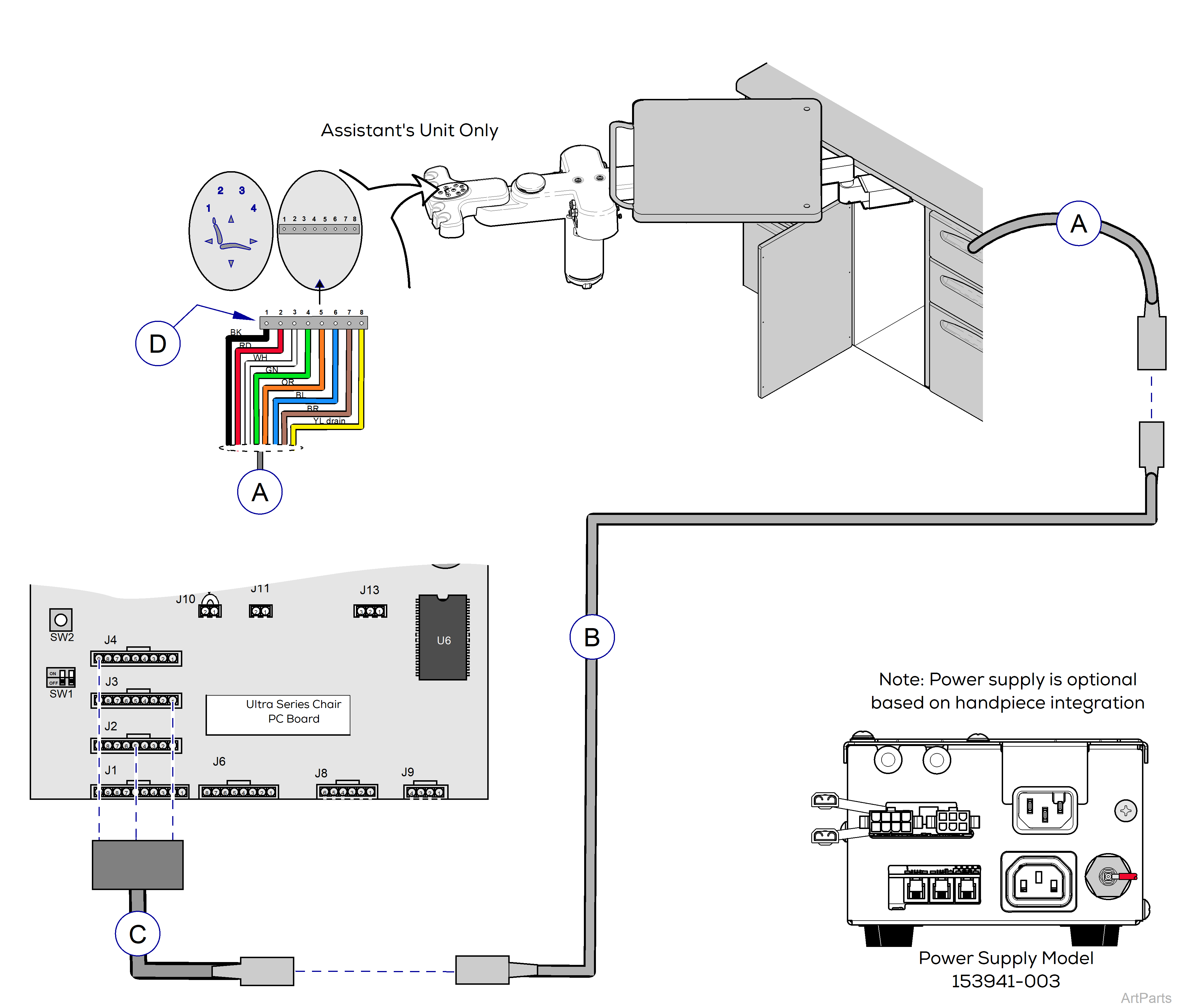 Procenter, 12:00/FTC Mounted Wiring Diagram