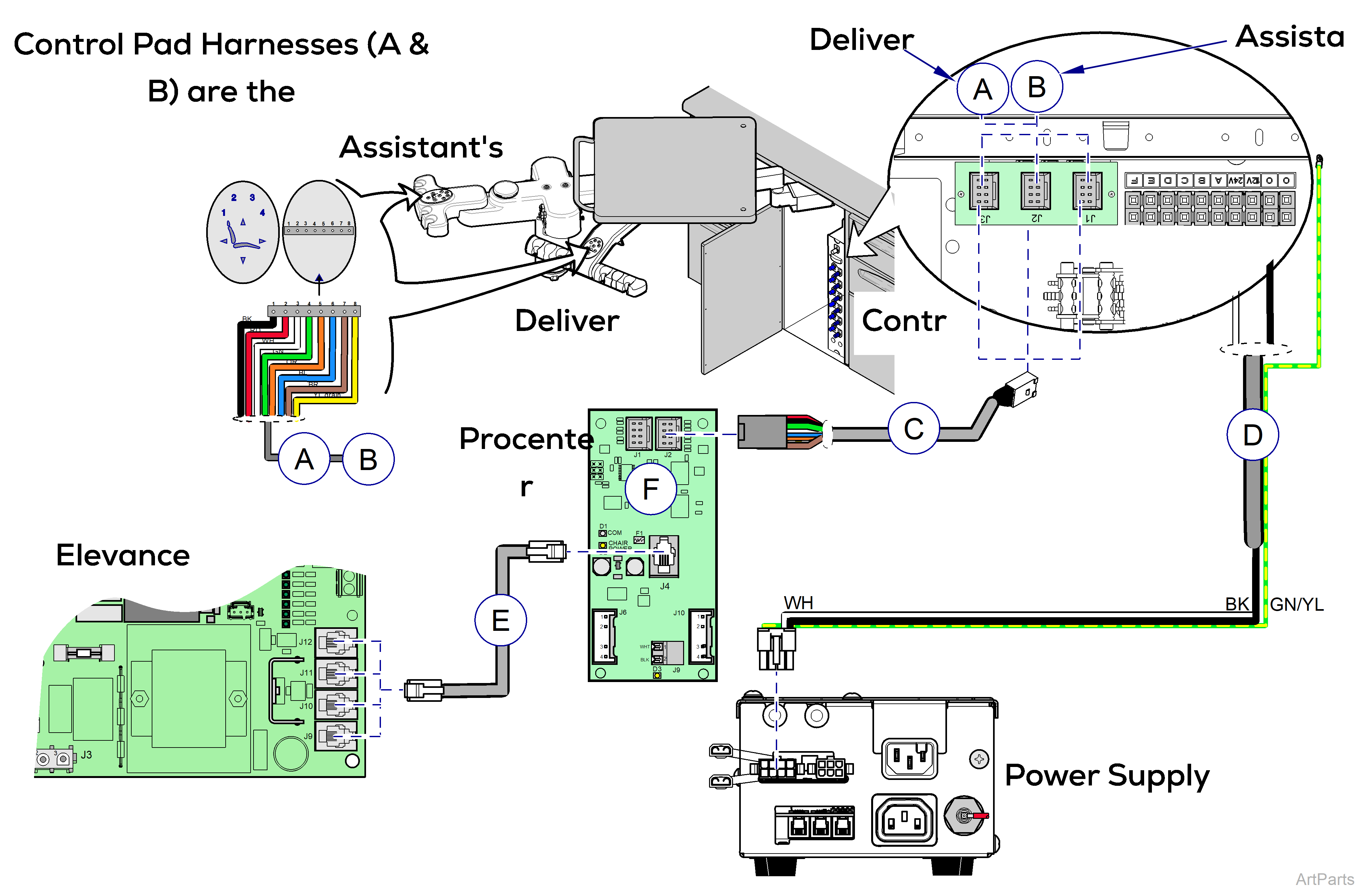 Procenter, 12:00/FTC Mounted Wiring Diagram