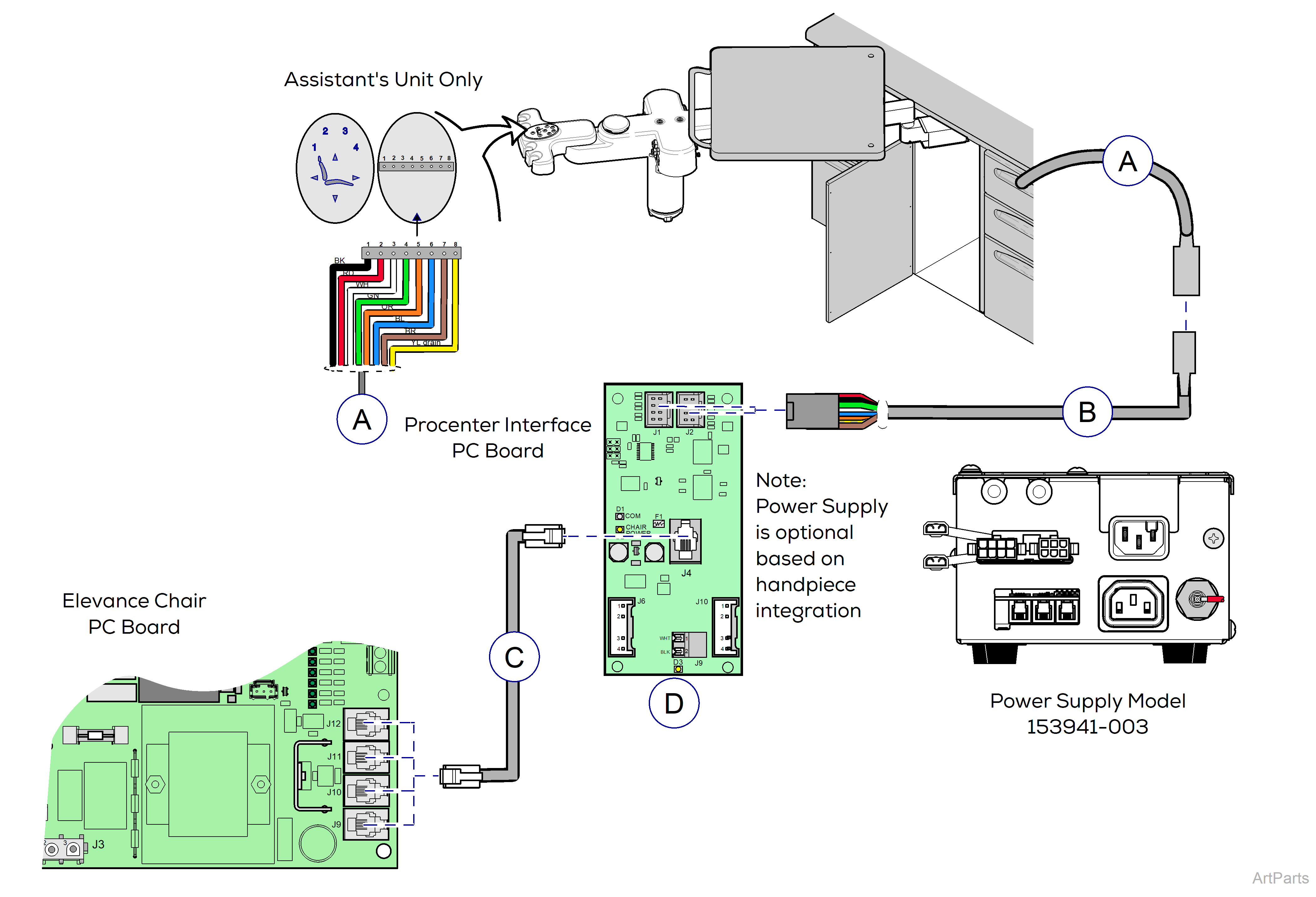 Procenter, 12:00/FTC Mounted Wiring Diagram