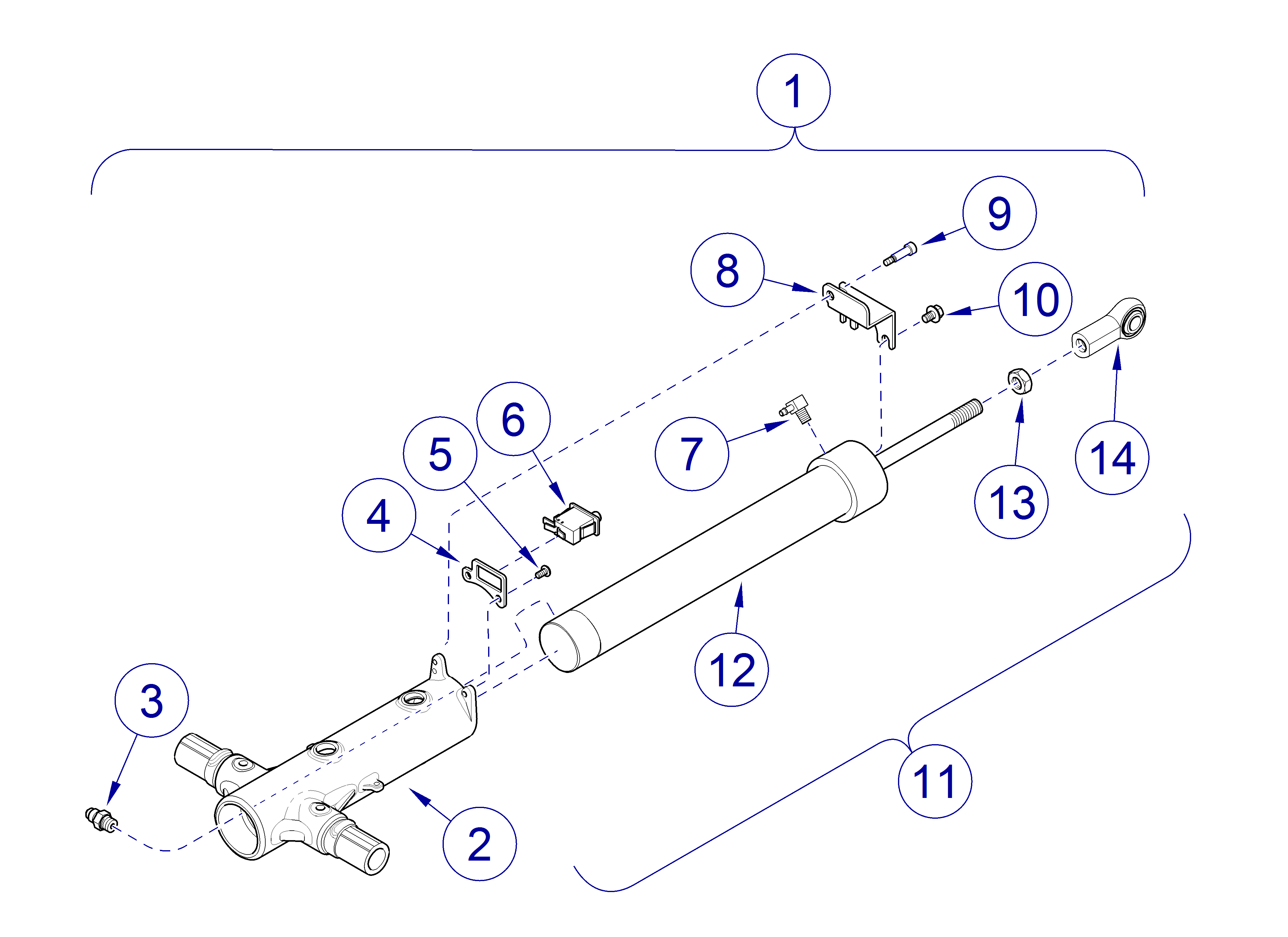 Elevance® Dental Chair Back Cylinder Assembly