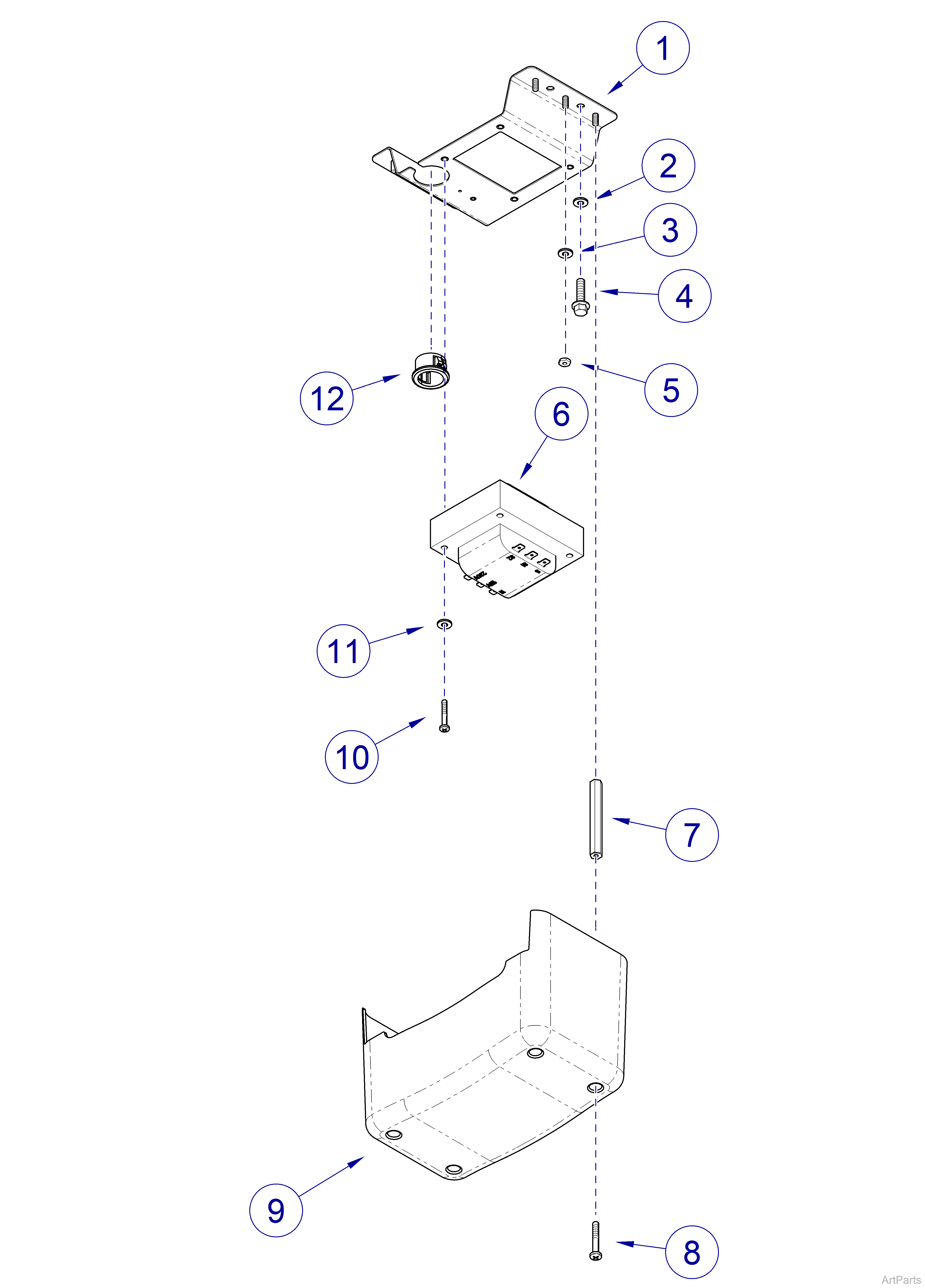 Track Mounted Lights w/ Monitor, Light Power Box