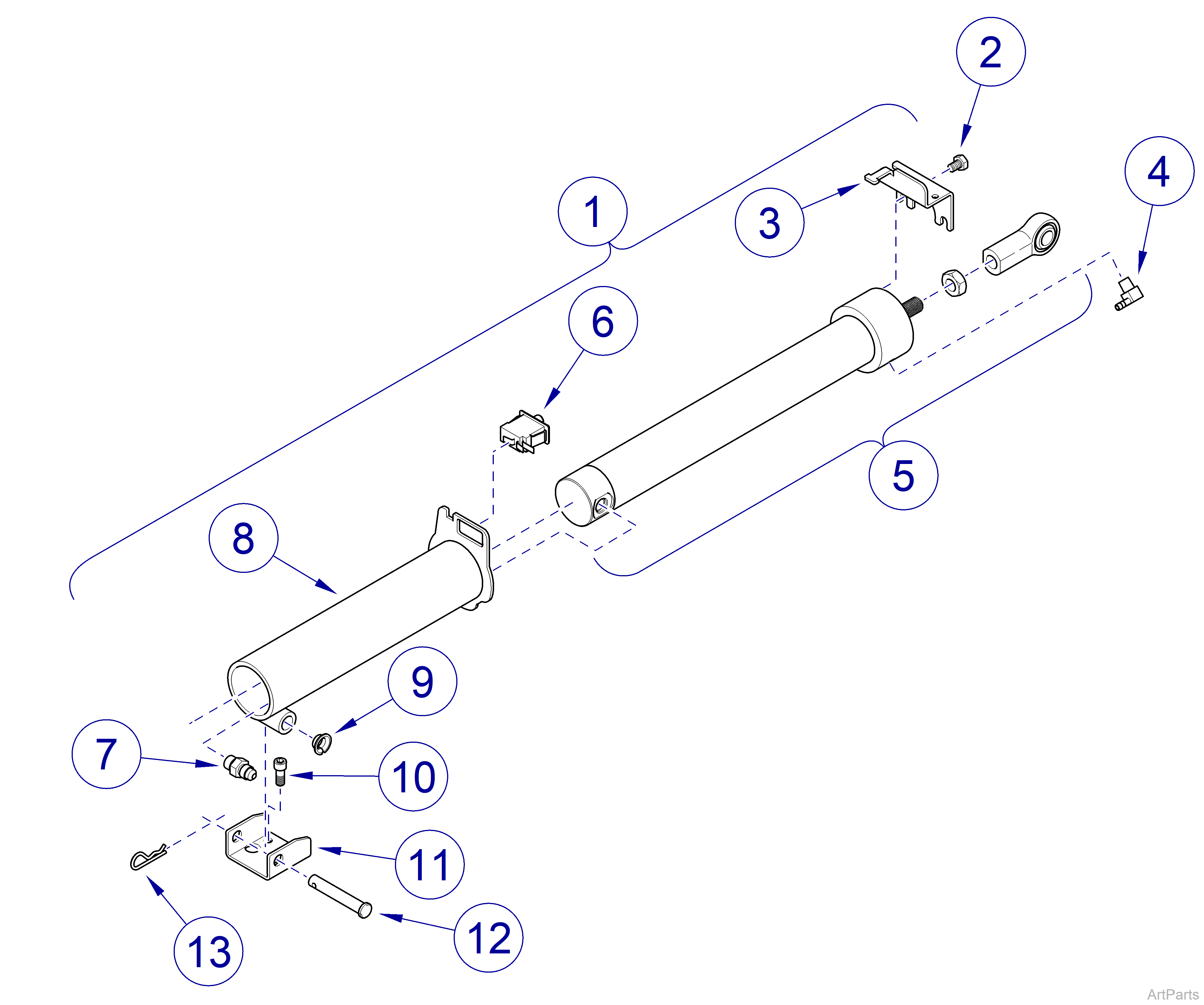 Elevance® Dental Chair Back Cylinder Assembly