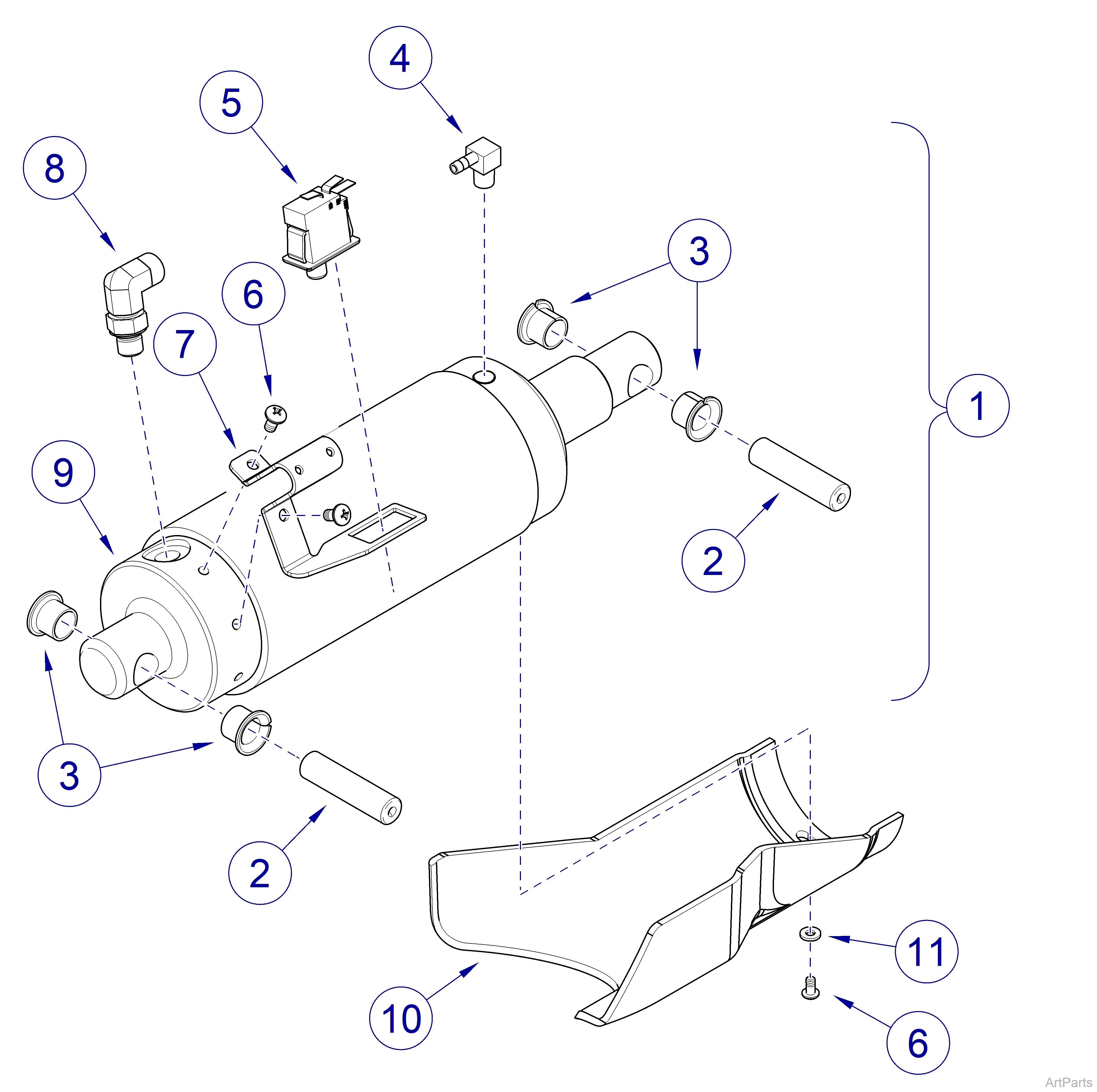 Elevance® Dental Chair Base Cylinder Components