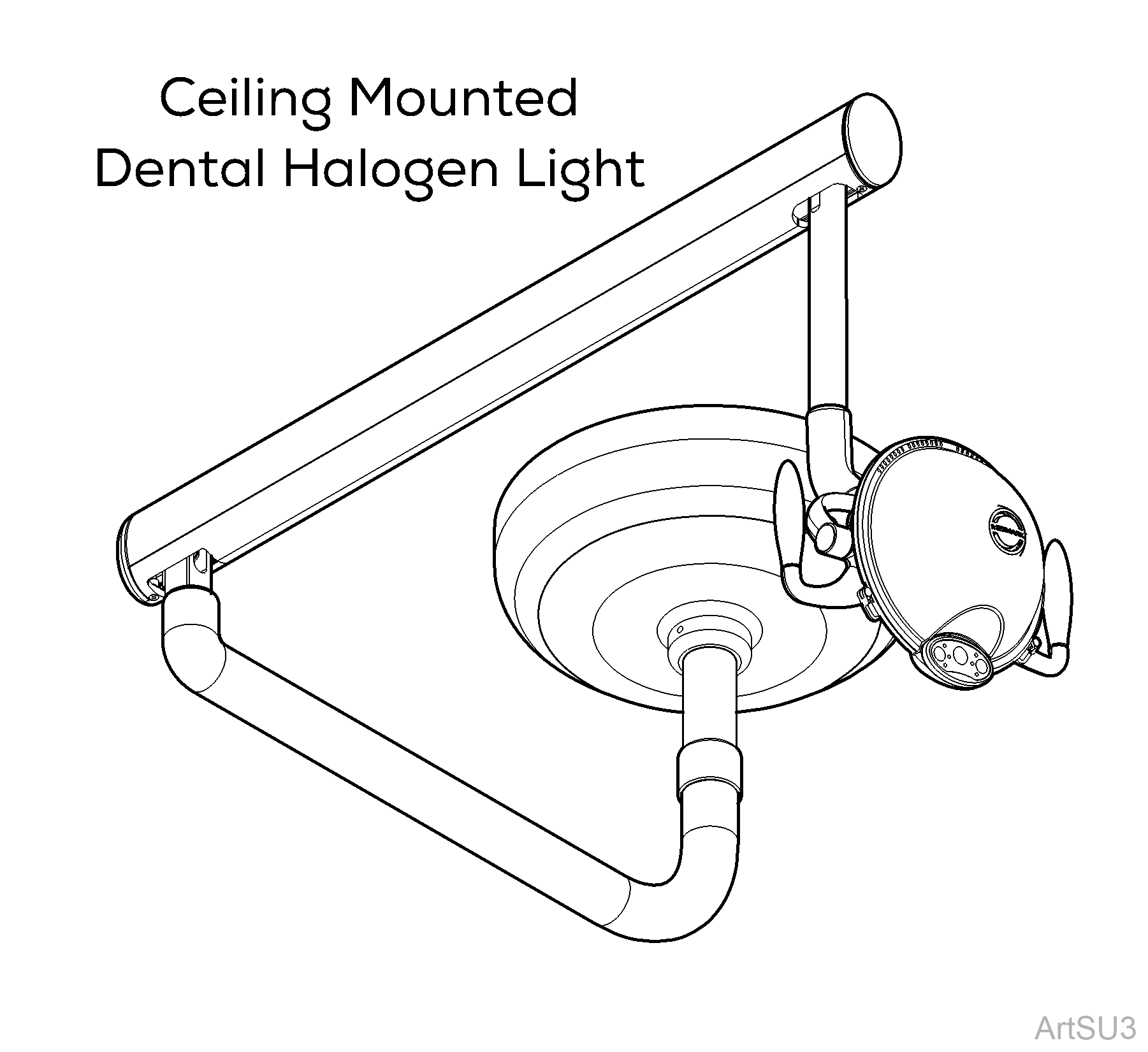 Ceiling Mounted Halogen Light