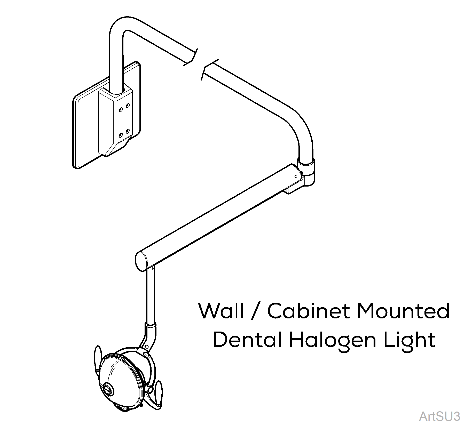 Wall / Cabinet Mounted Halogen Light