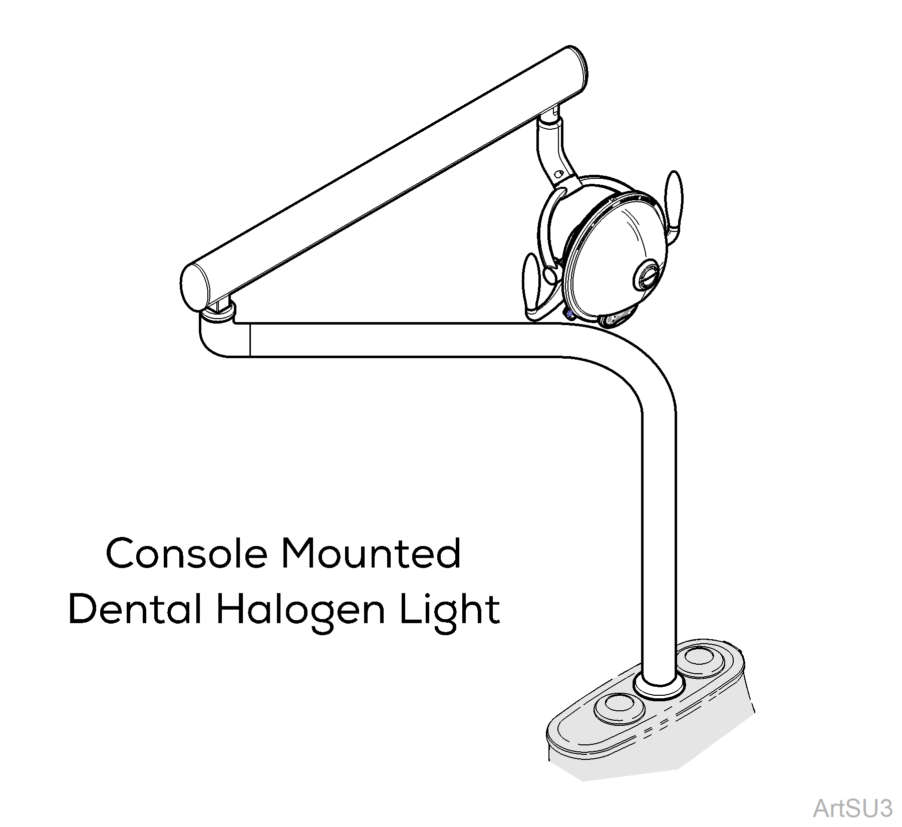 Console Mounted Halogen Light