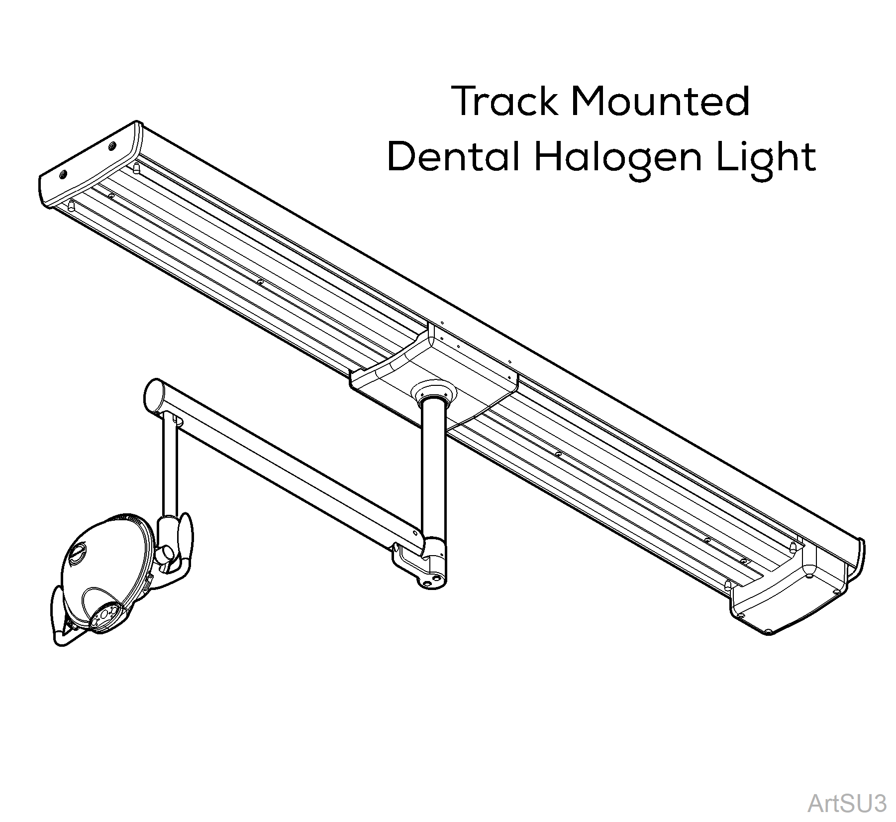 Track Mounted Halogen Light