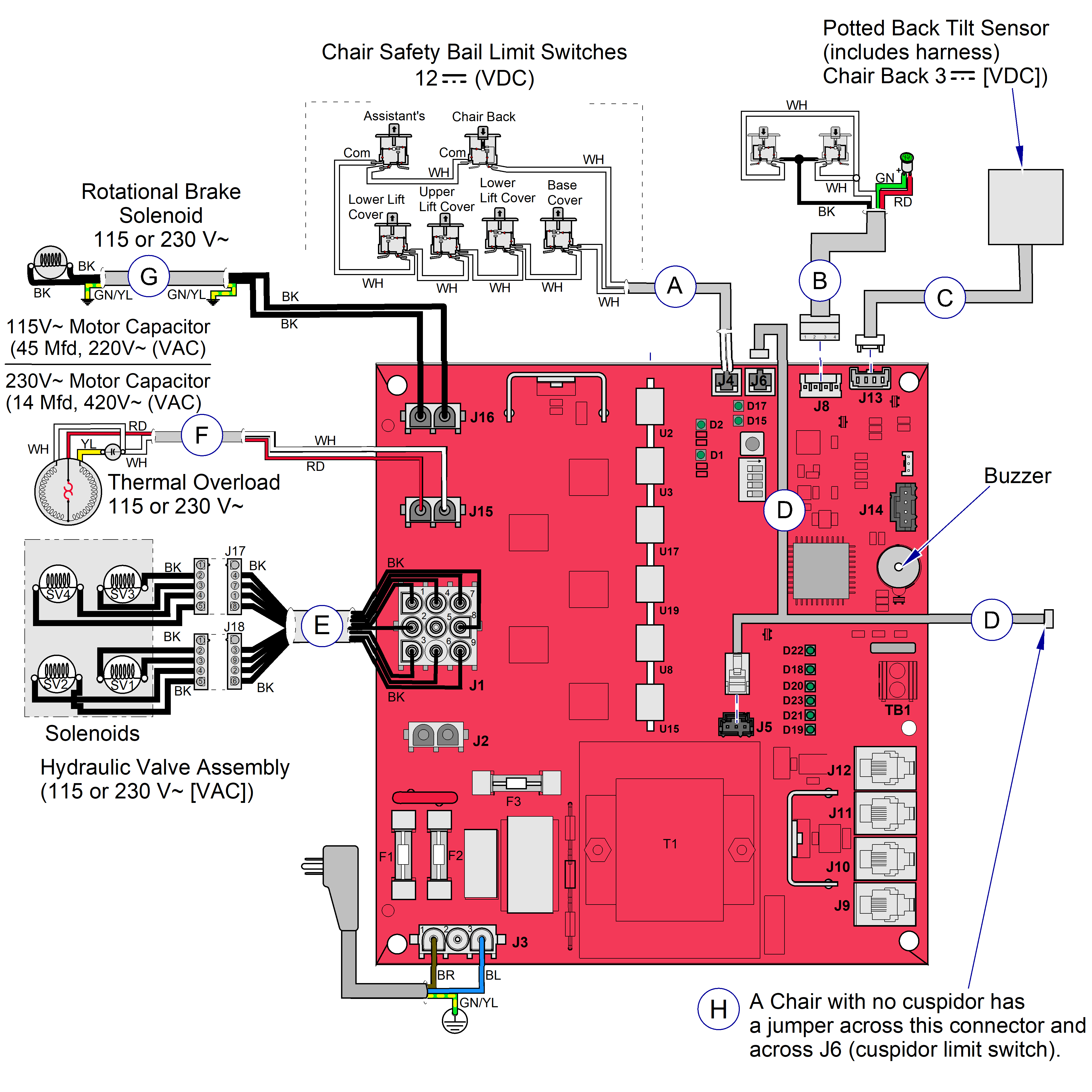 Elevance® Chair wiring diagram