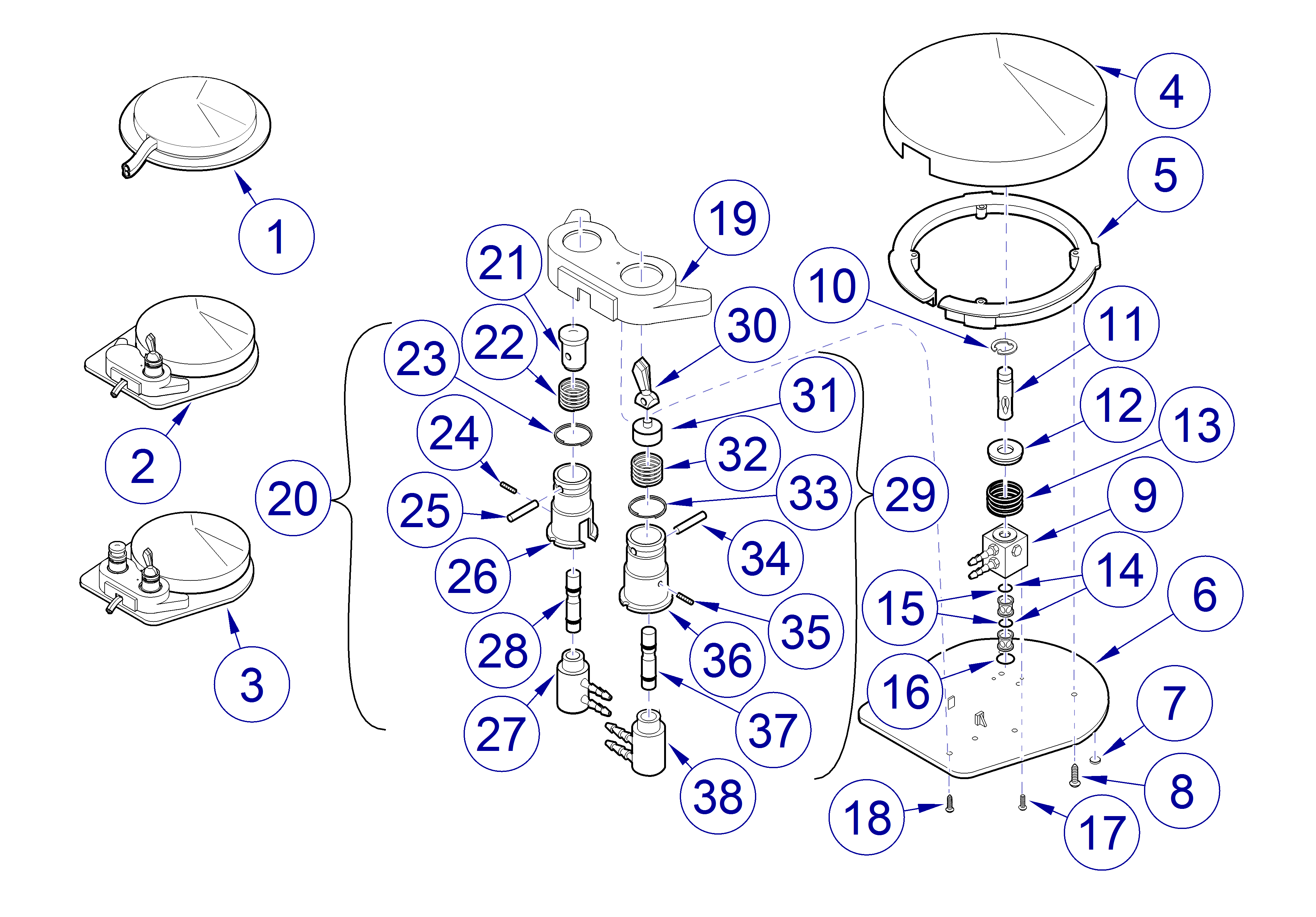 Asepsis 21 Delivery Unit Foot Control Assembly