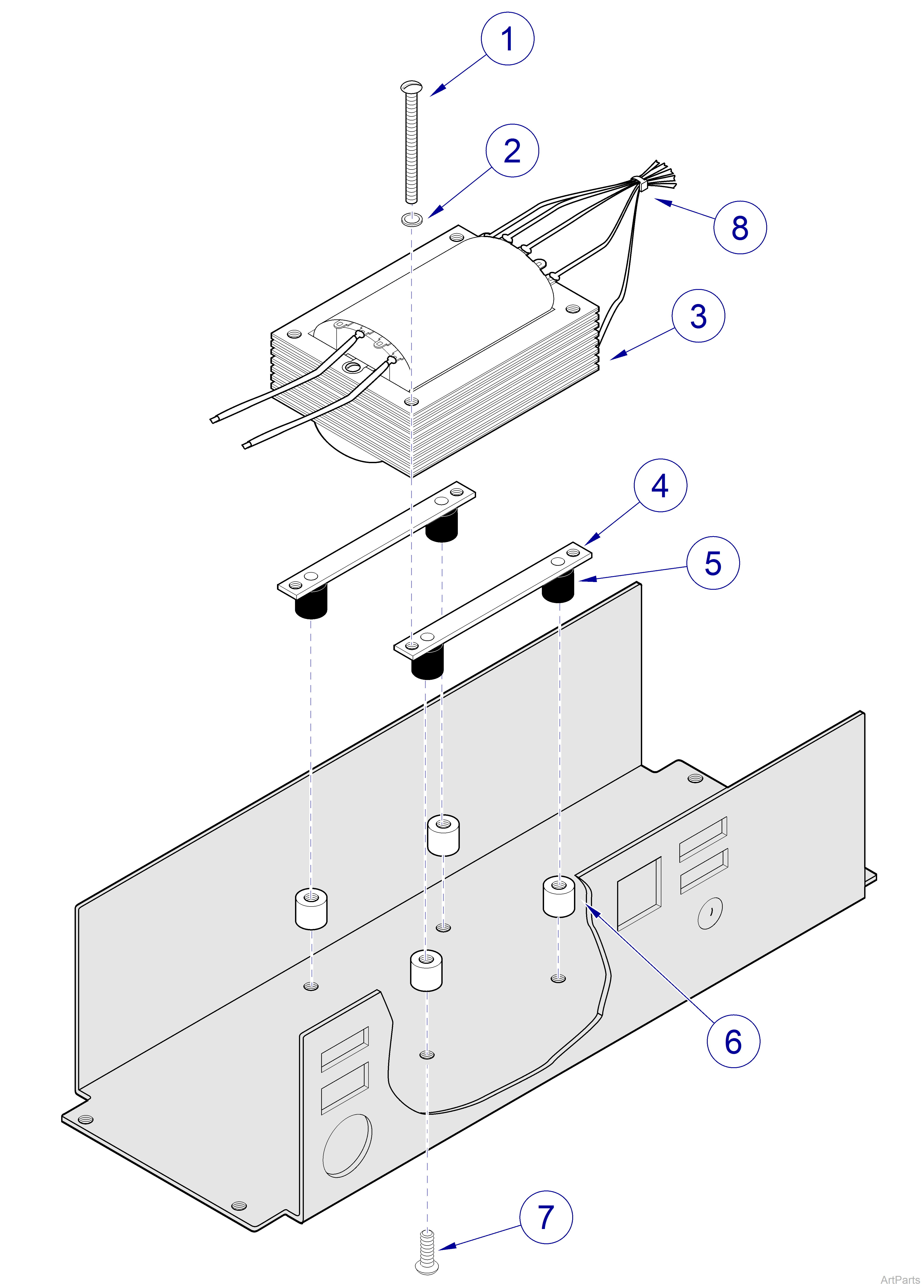 Asepsis 21 Delivery Unit Light Transformer Assembly 