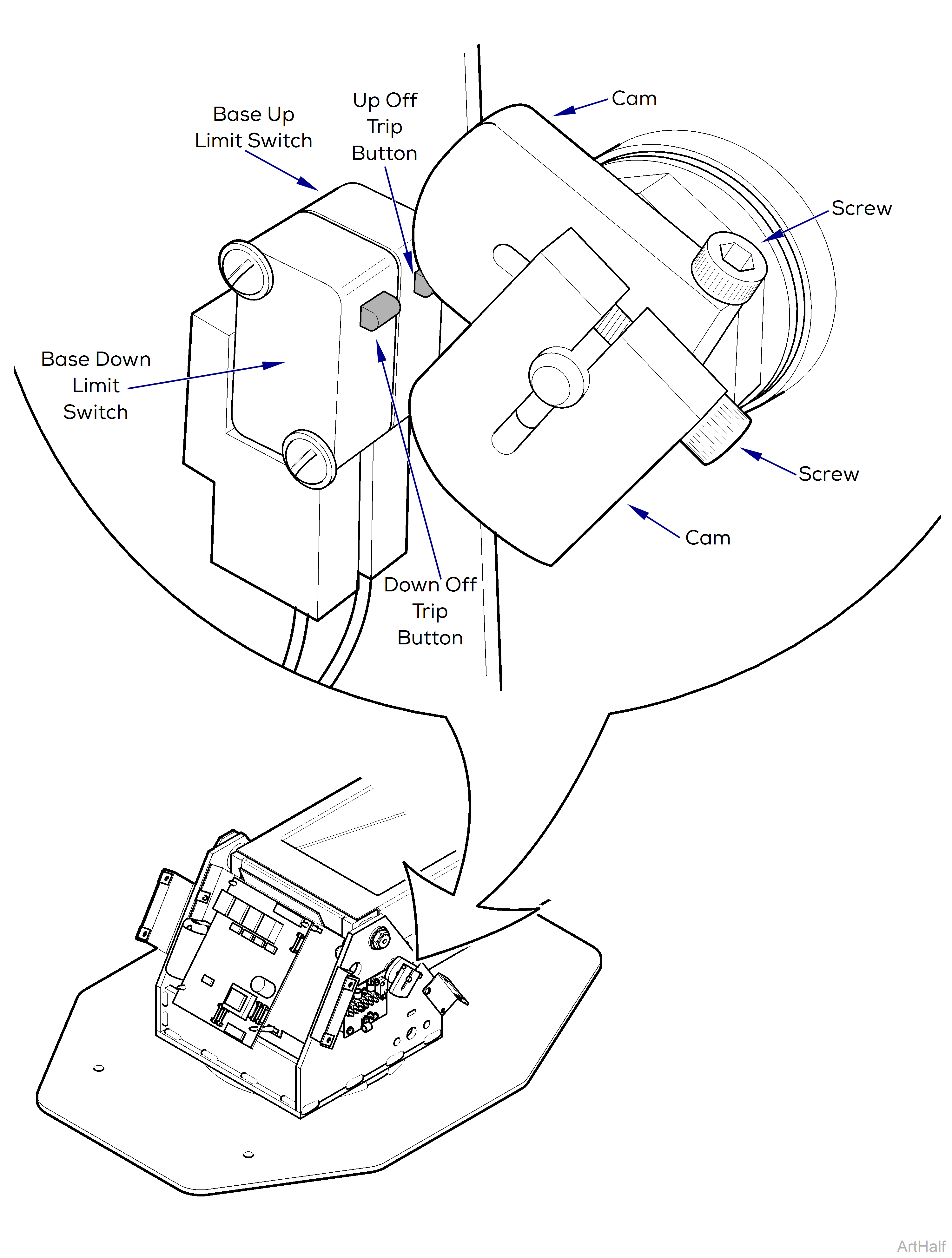 Base Up Down Limit Switches