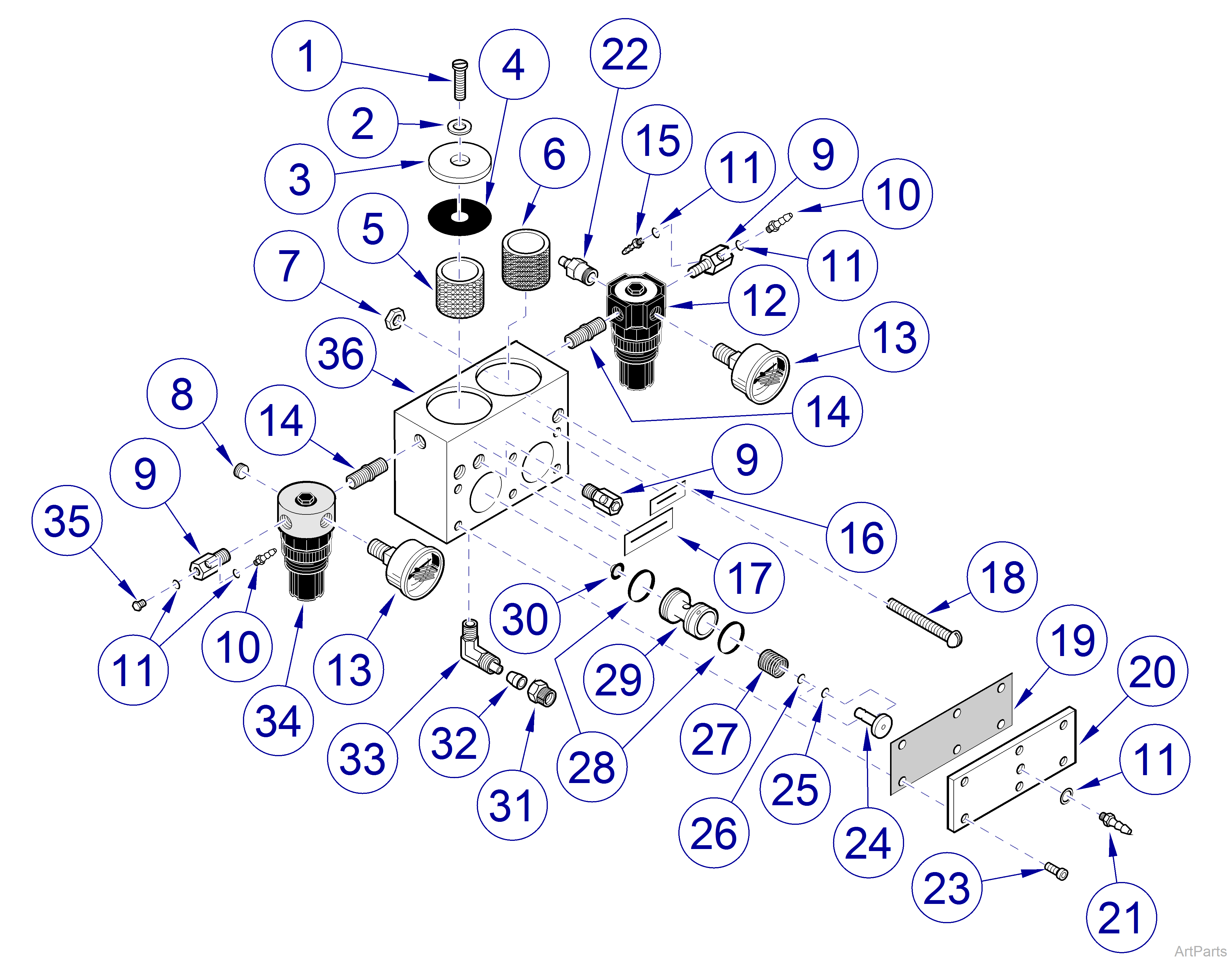 Asepsis 21® Delivery Valve Block Assembly