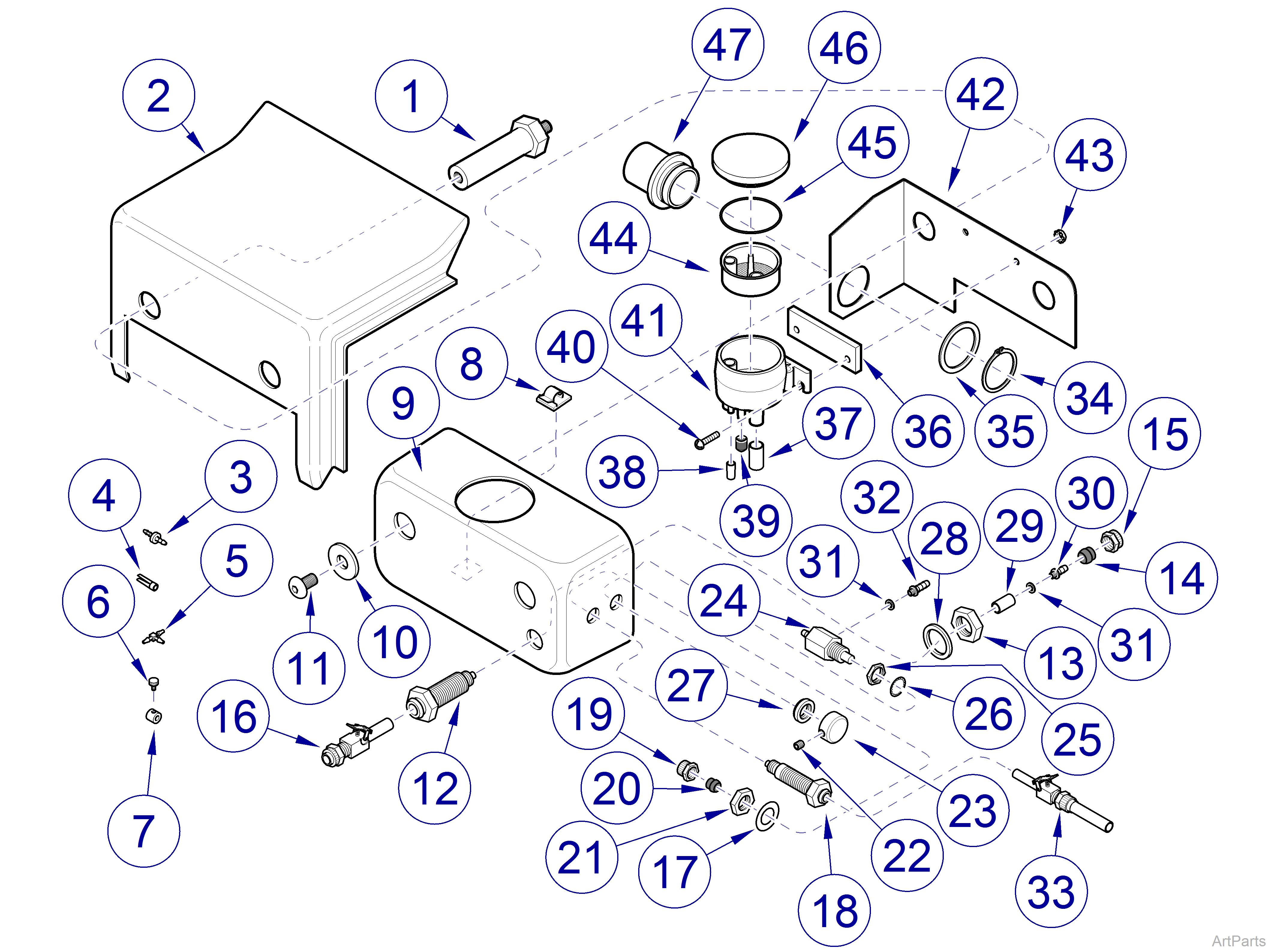 Asepsis 21 Delivery Unit LR Vac Pak Lower Components 