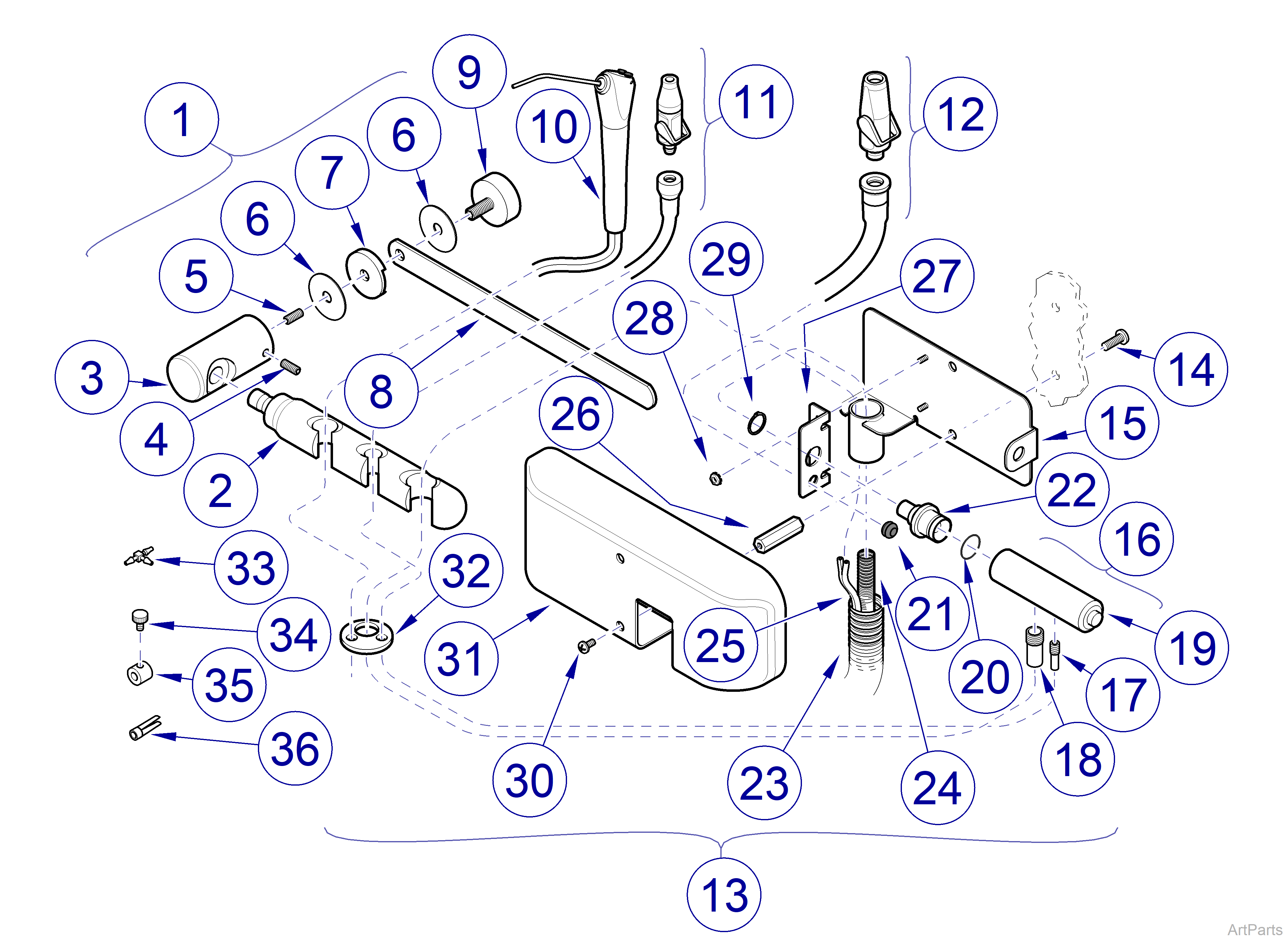 Asepsis 21 Delivery Unit LR Vac Pak Upper Components