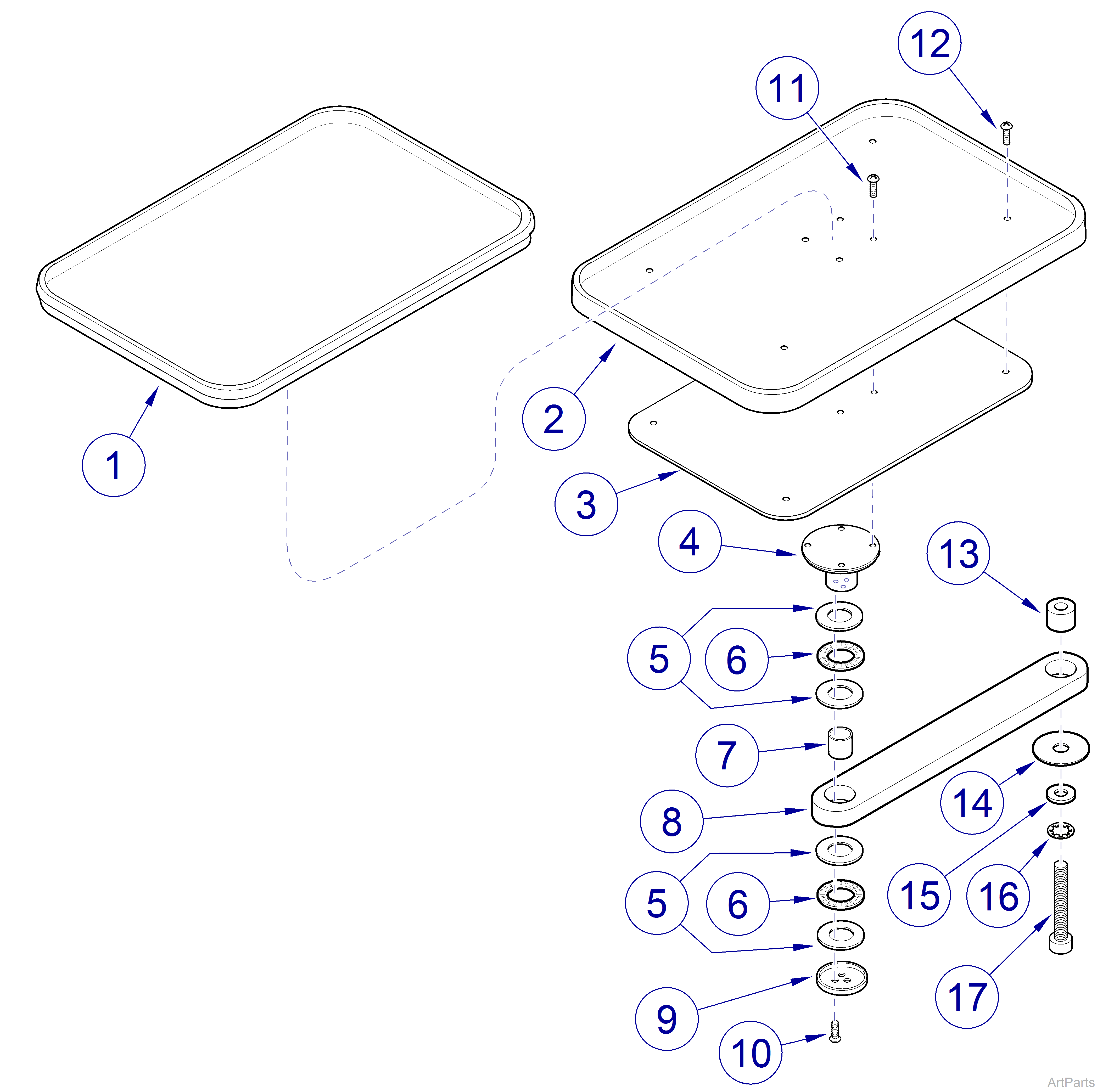 Asepsis 21 Delivery Unit LR Unit Instrument Tray Assembly