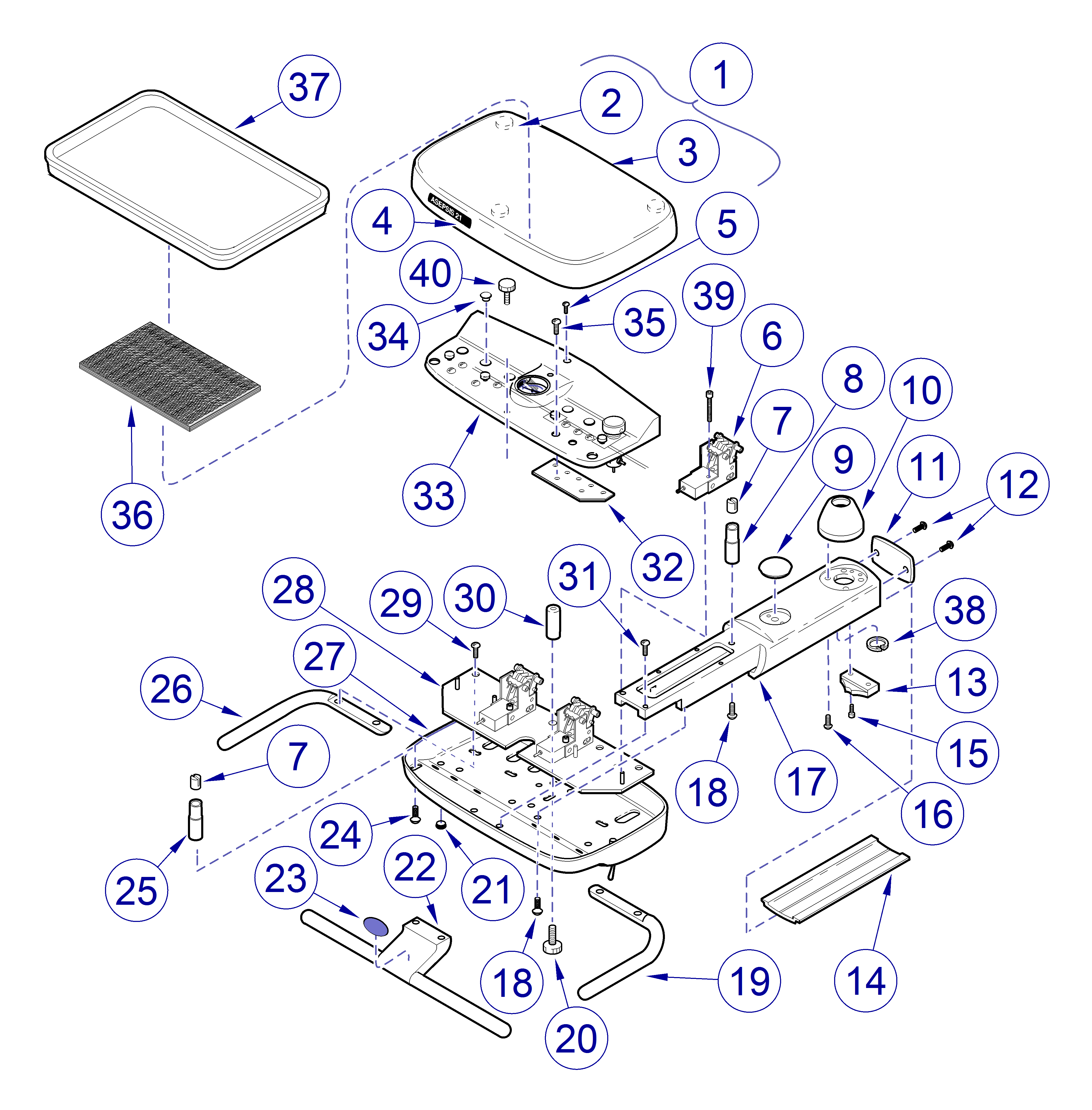 Asepsis 21 Delivery Unit Cover Components