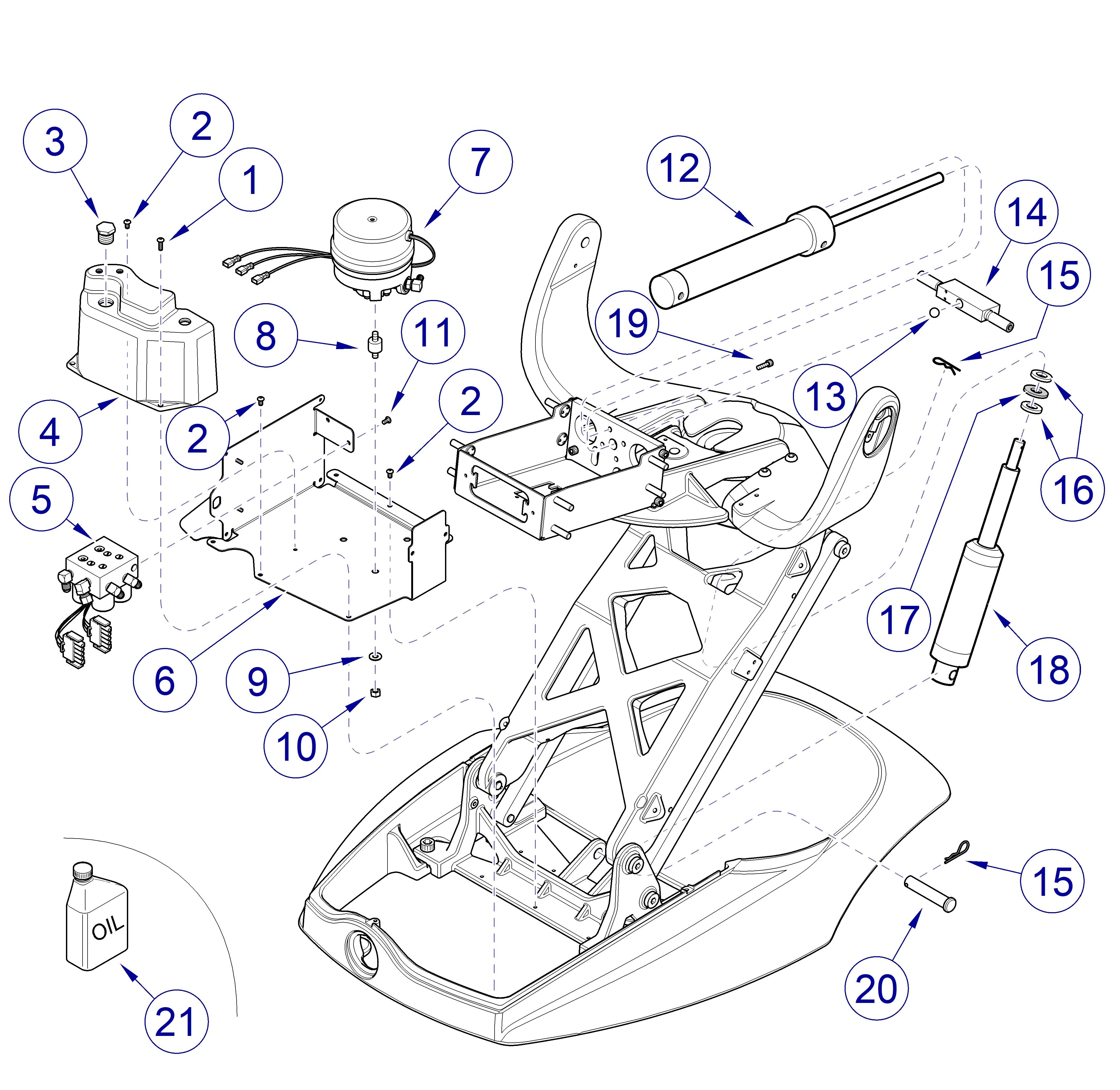 Midmark® Ultra-Series Dental Chair Hydraulic Components