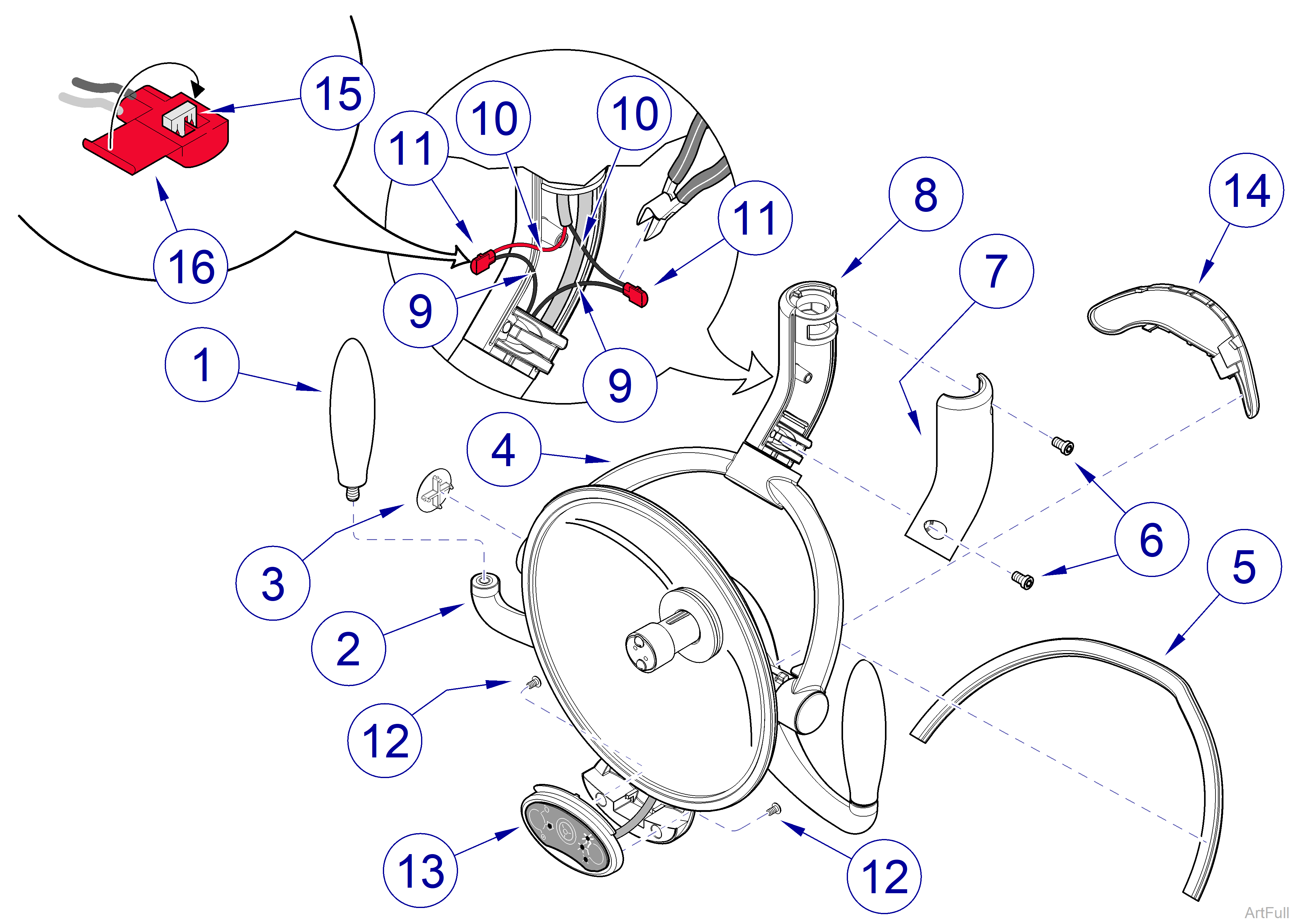 Midmark® Dental Lights Bulb Socket Access Procedures