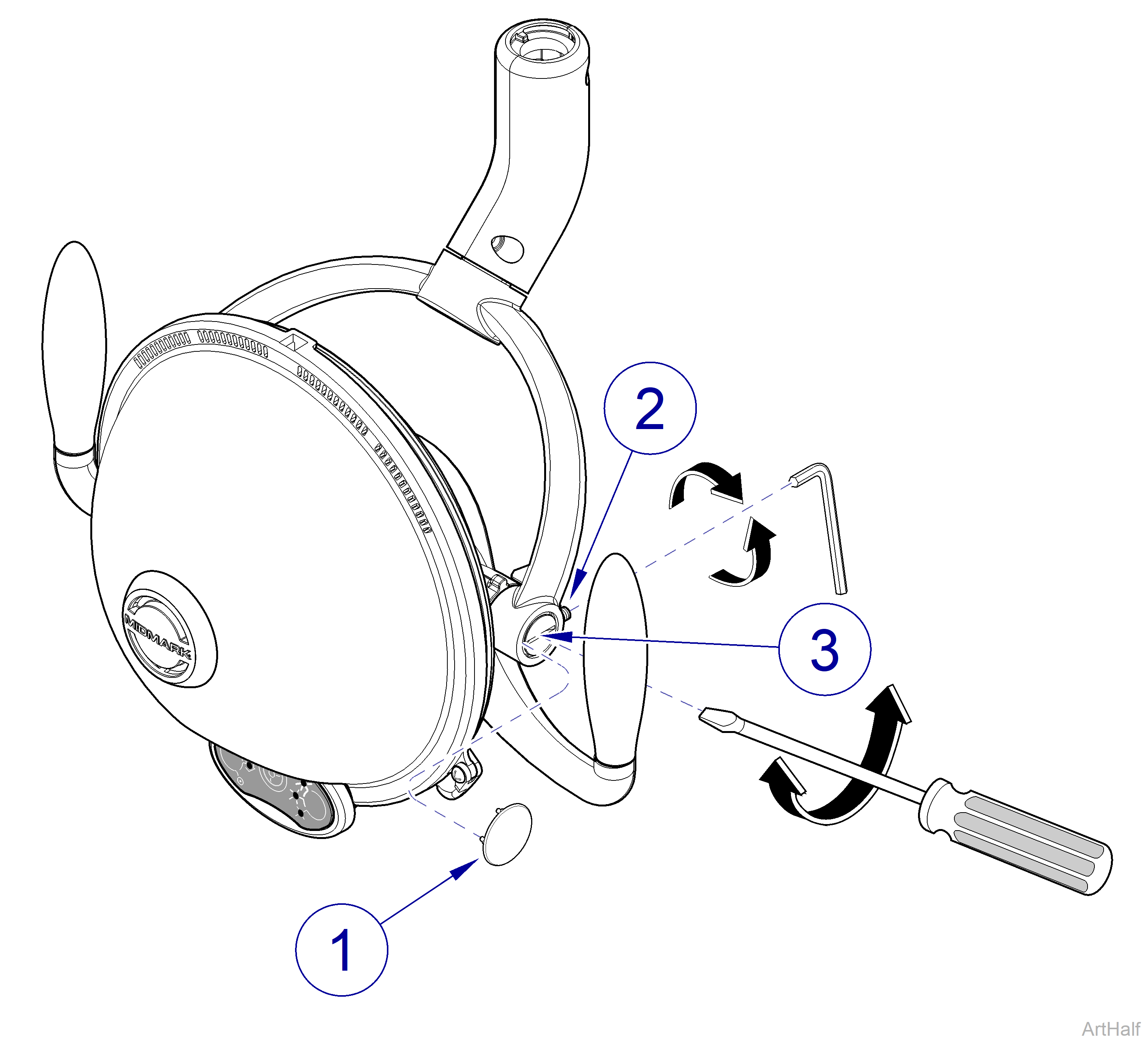 Midmark® Dental Lights Pivot Joint TensionAdjustments