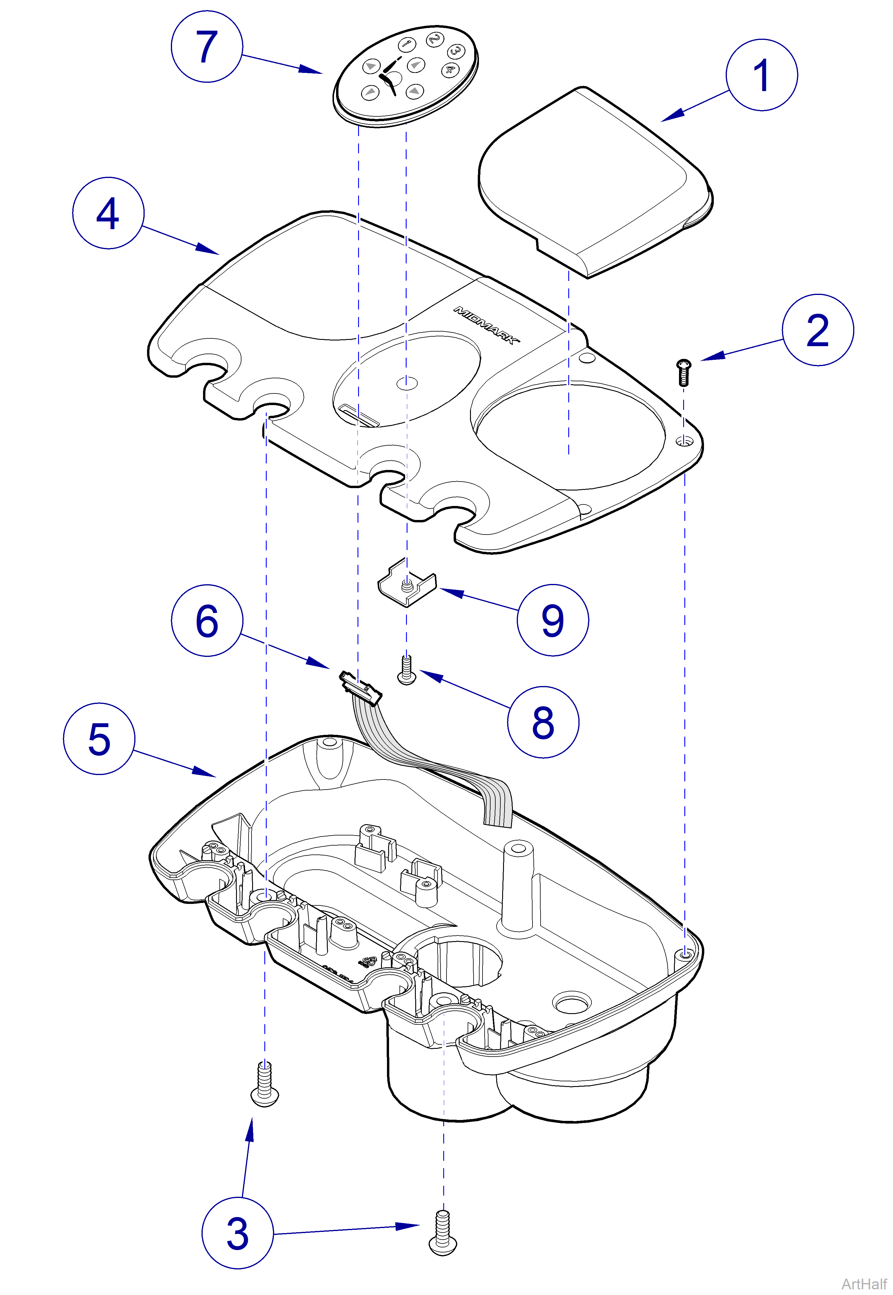 Procenter's Assistant's Unit Chair Control Touch Pad  