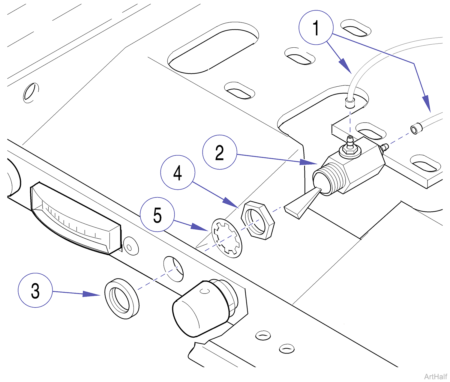 Whip Unit Master ON/OFF Switch Valve