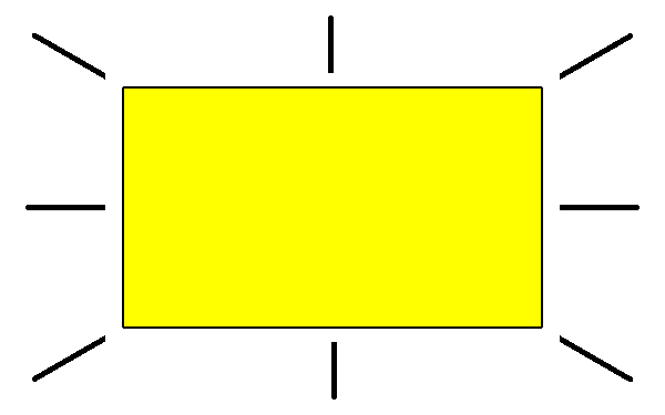 Yellow Rectangle LED