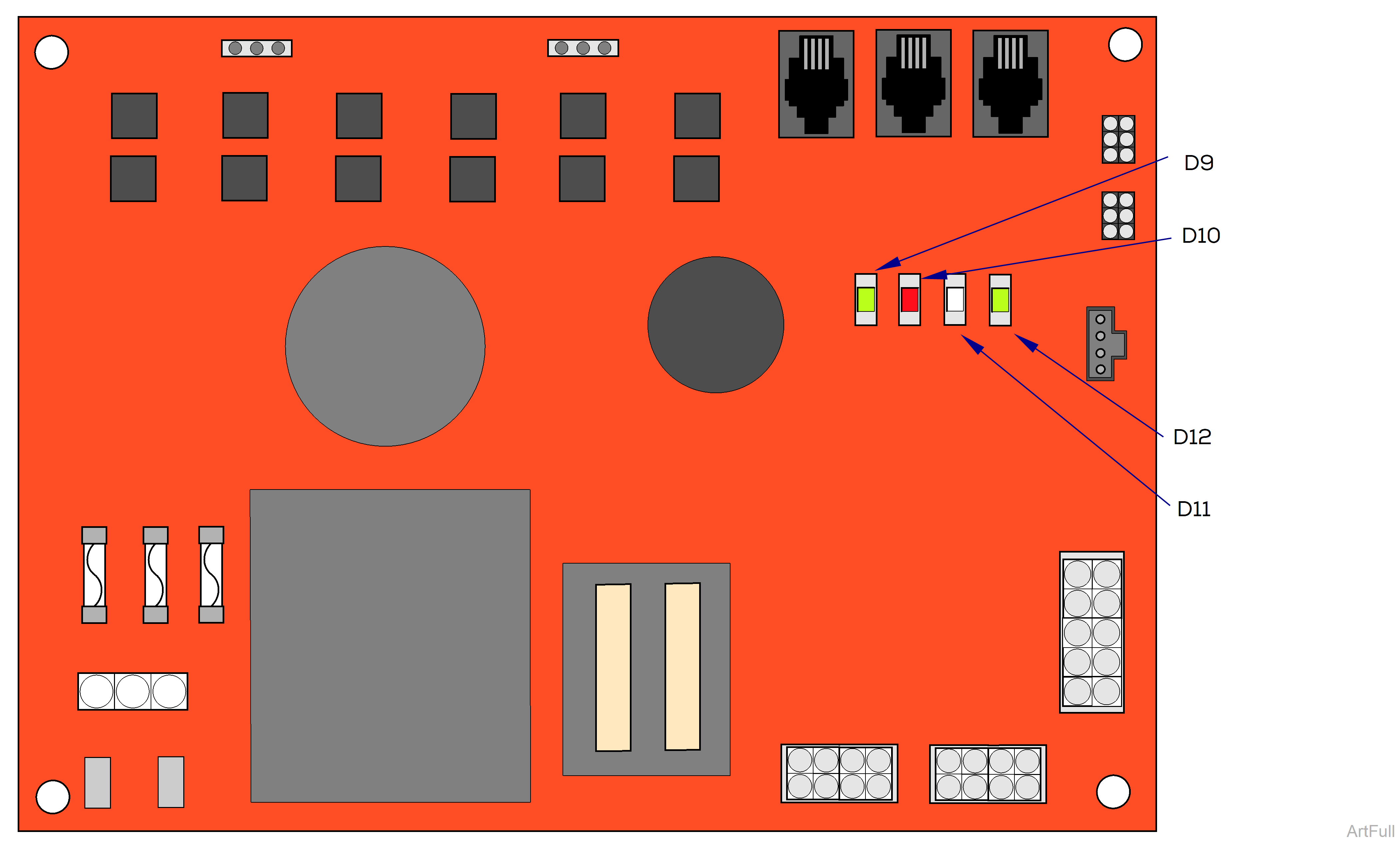 625 Table Main PC Board LED Test