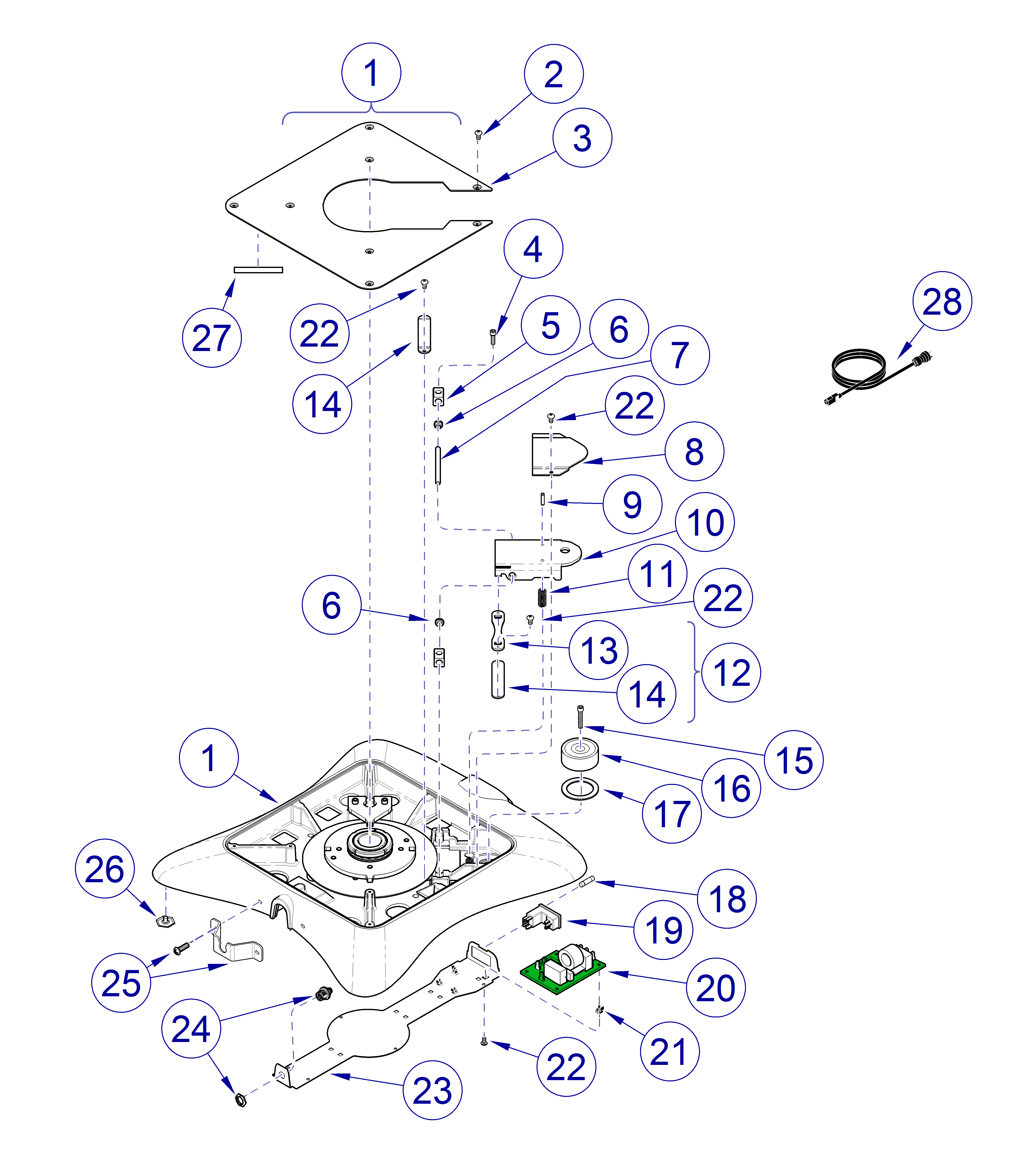 Rotational Base Lower Section