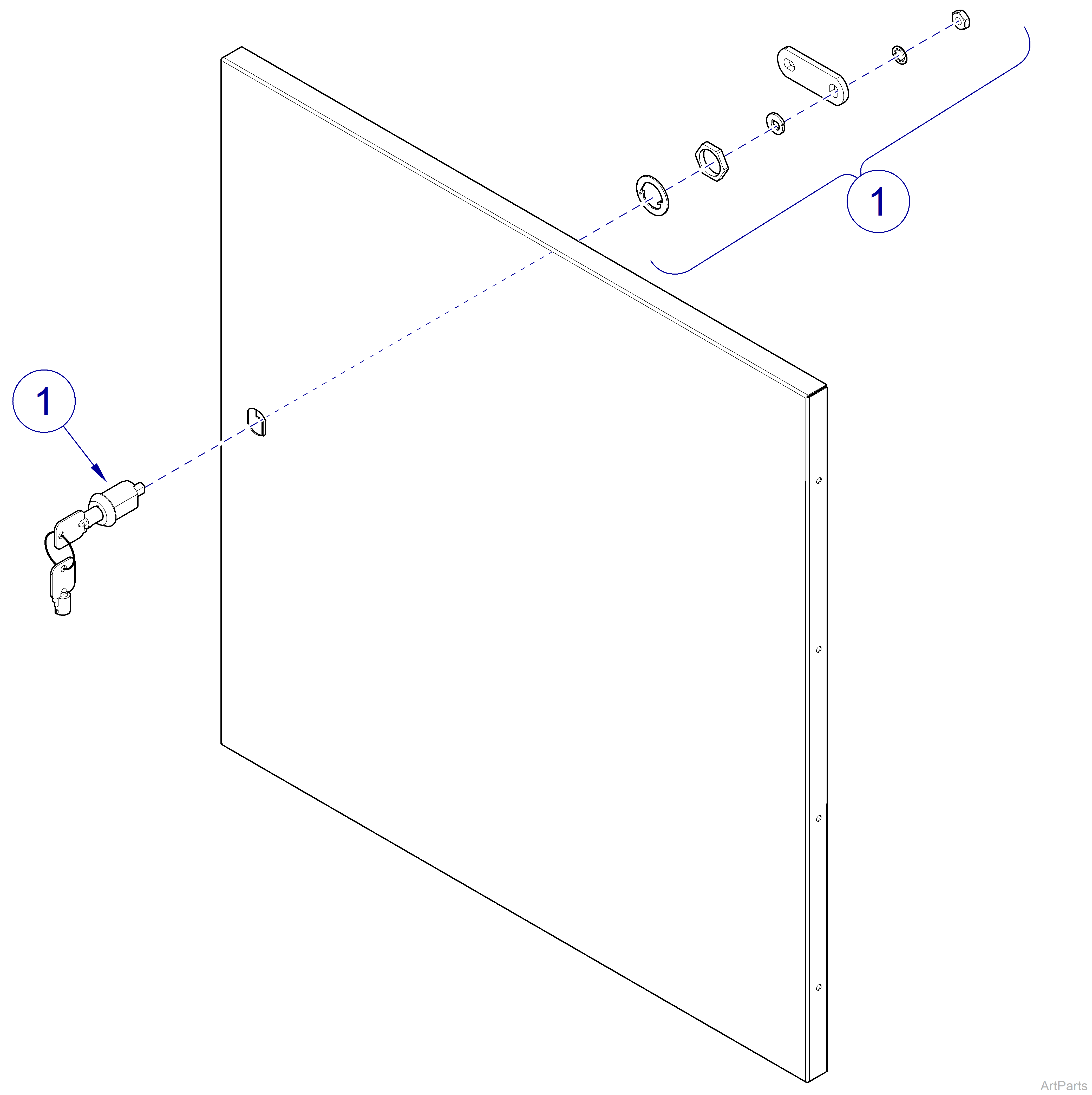 Midmark Synthesis® Cabinetry Narcotics Door Lock