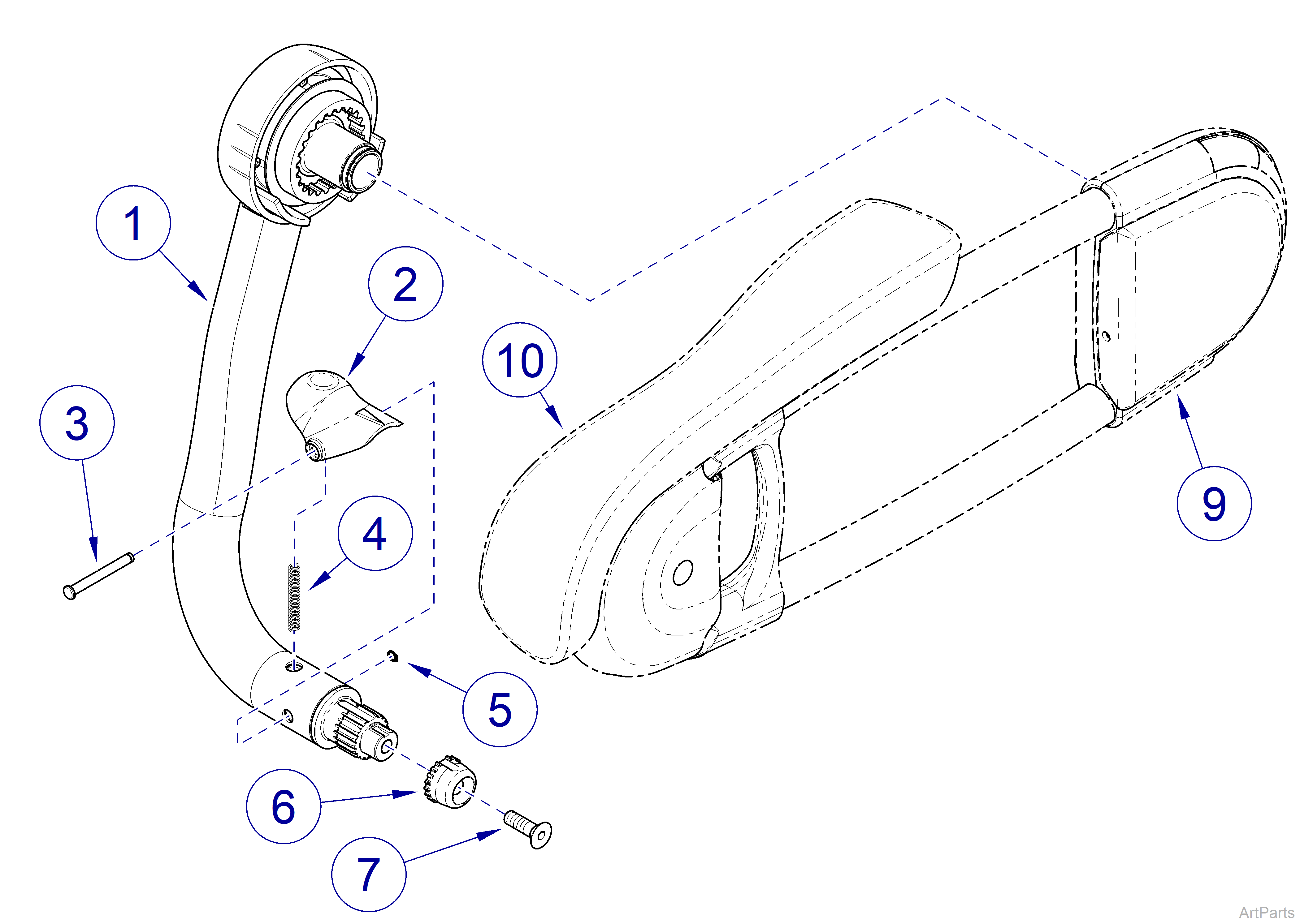 9A600002 Support Rail Assembly (LH/RH) Vertical Tube