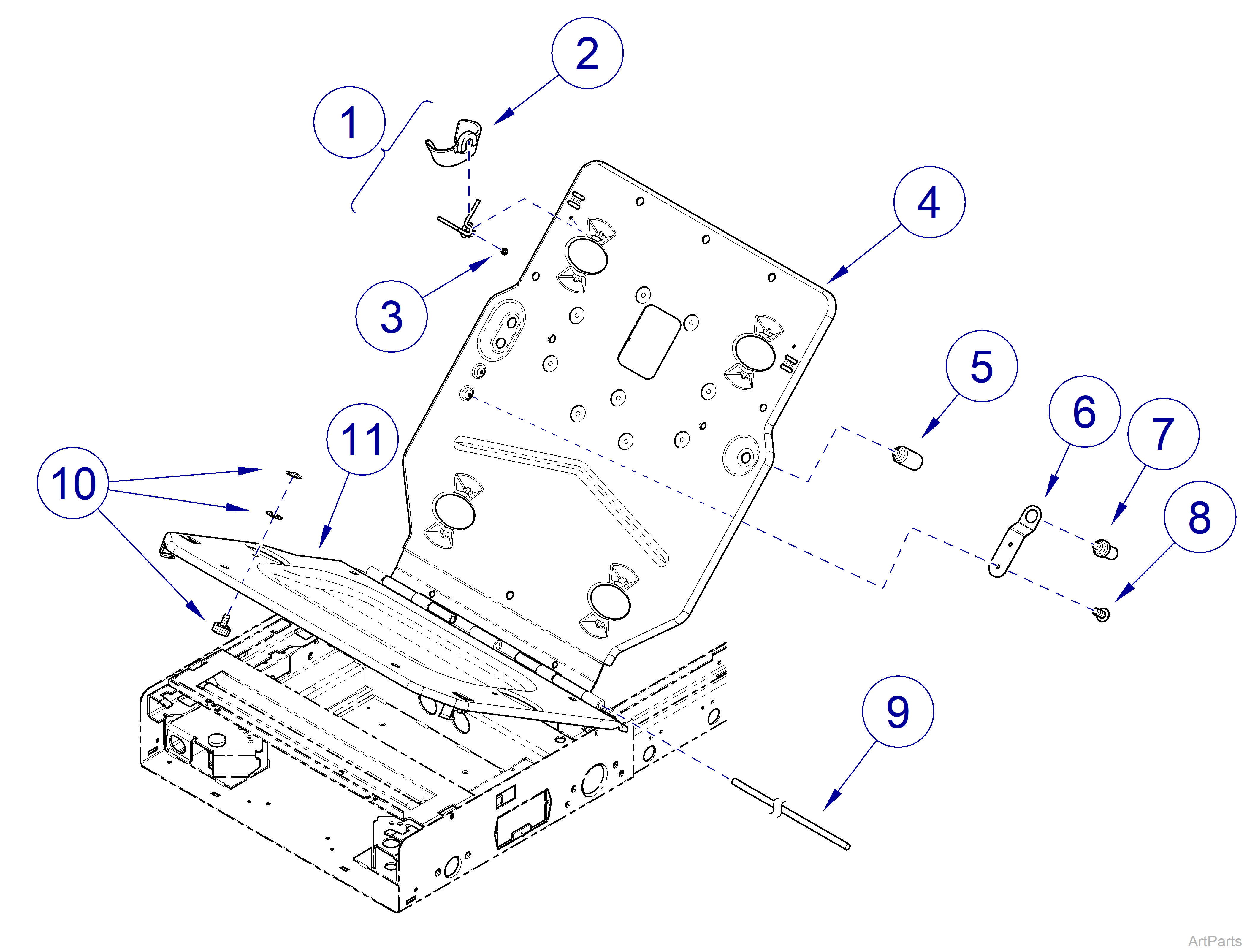 626 Chair Seat / Back Mounting Frame