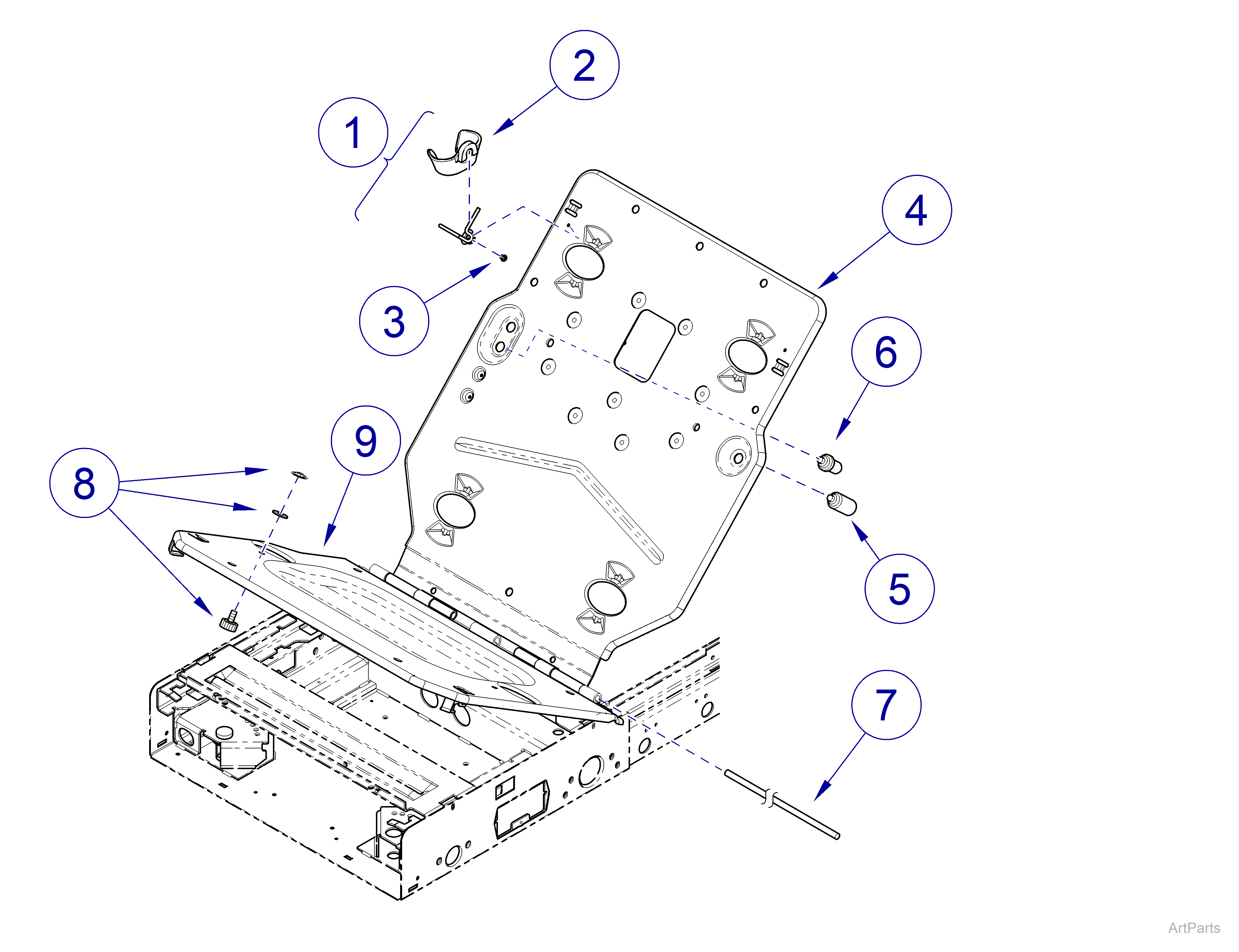 626 Chair Seat / Back Mounting Frame