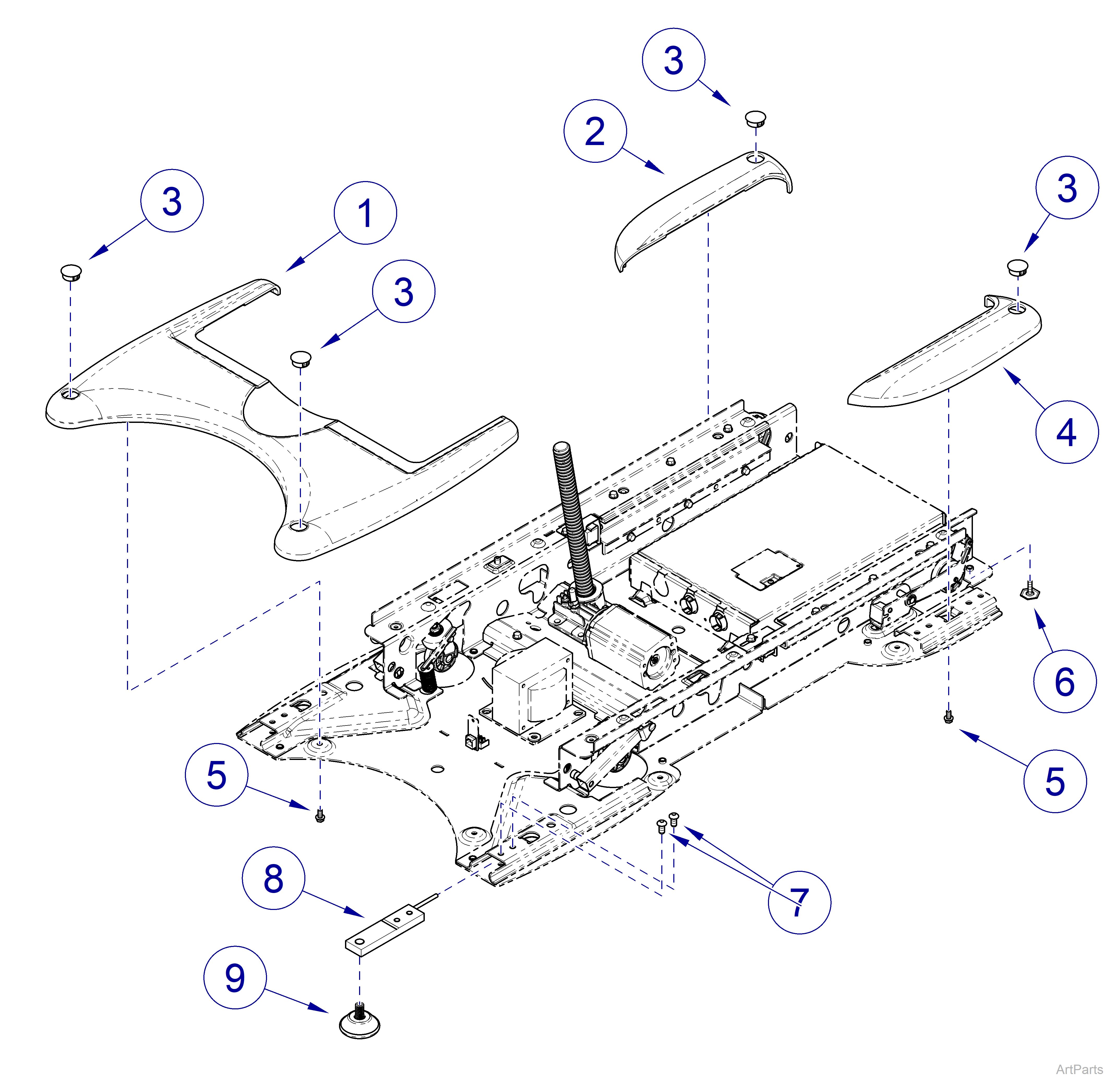 626 Chair Base Components