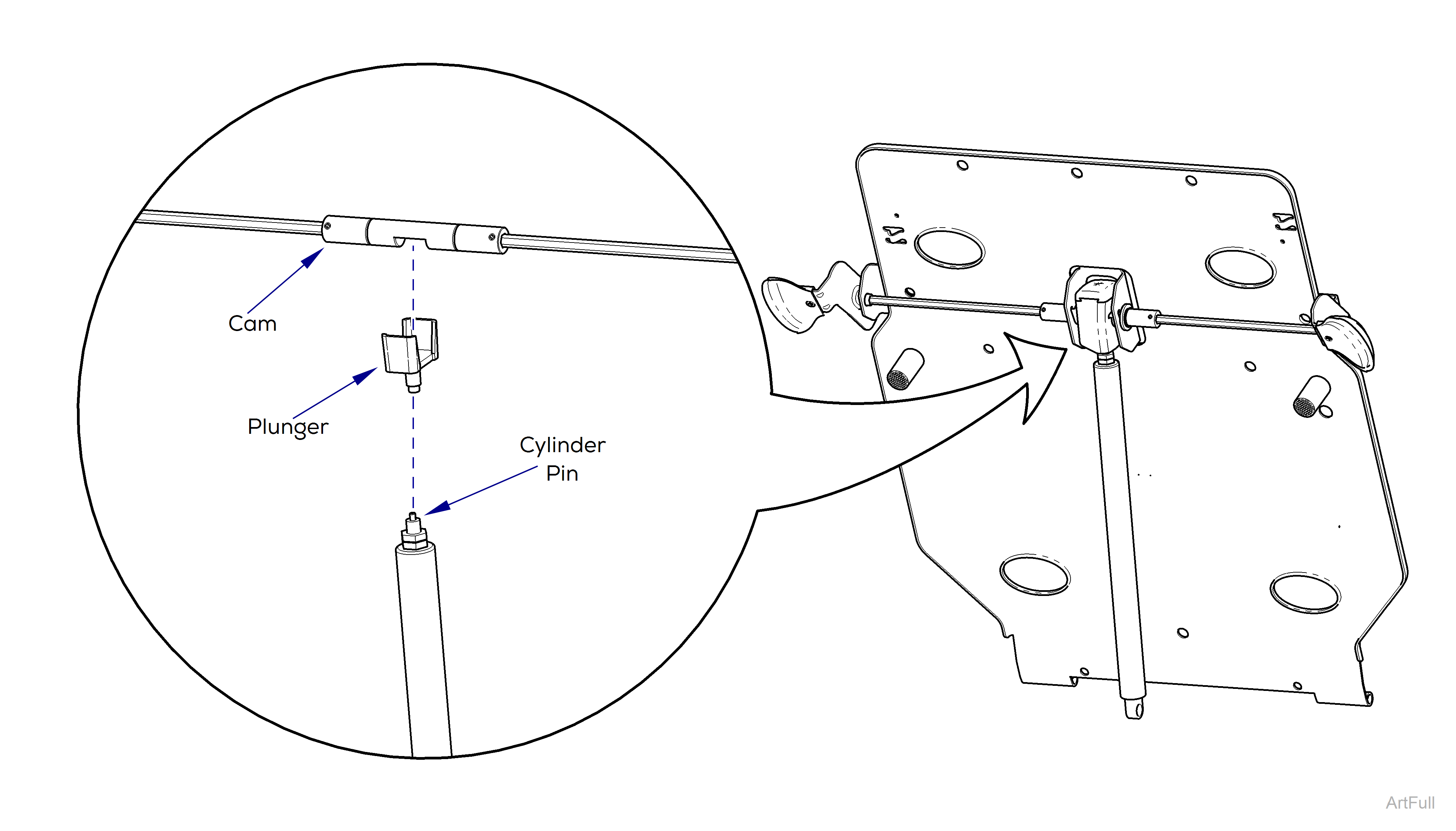 224 Exam Chair Back Up / Down Function Theory of Operation