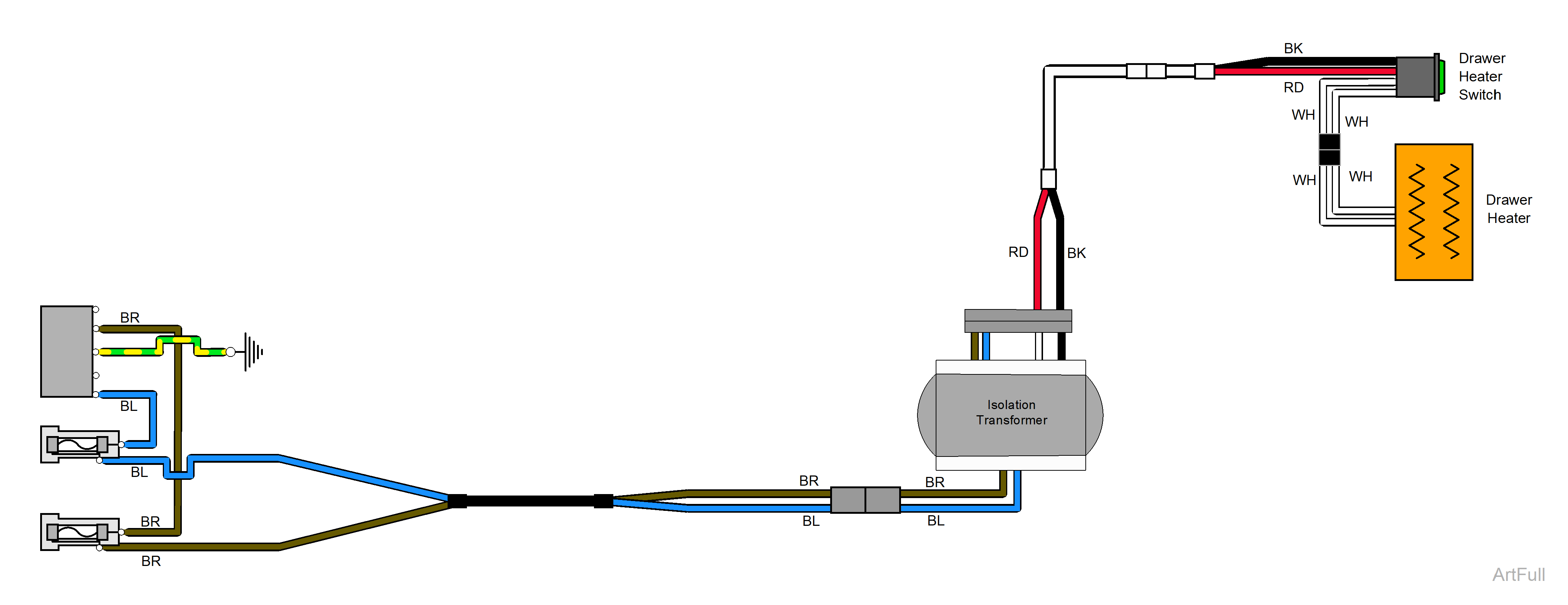 224 and 225 Chair Drawer Heater System Theory of Operation