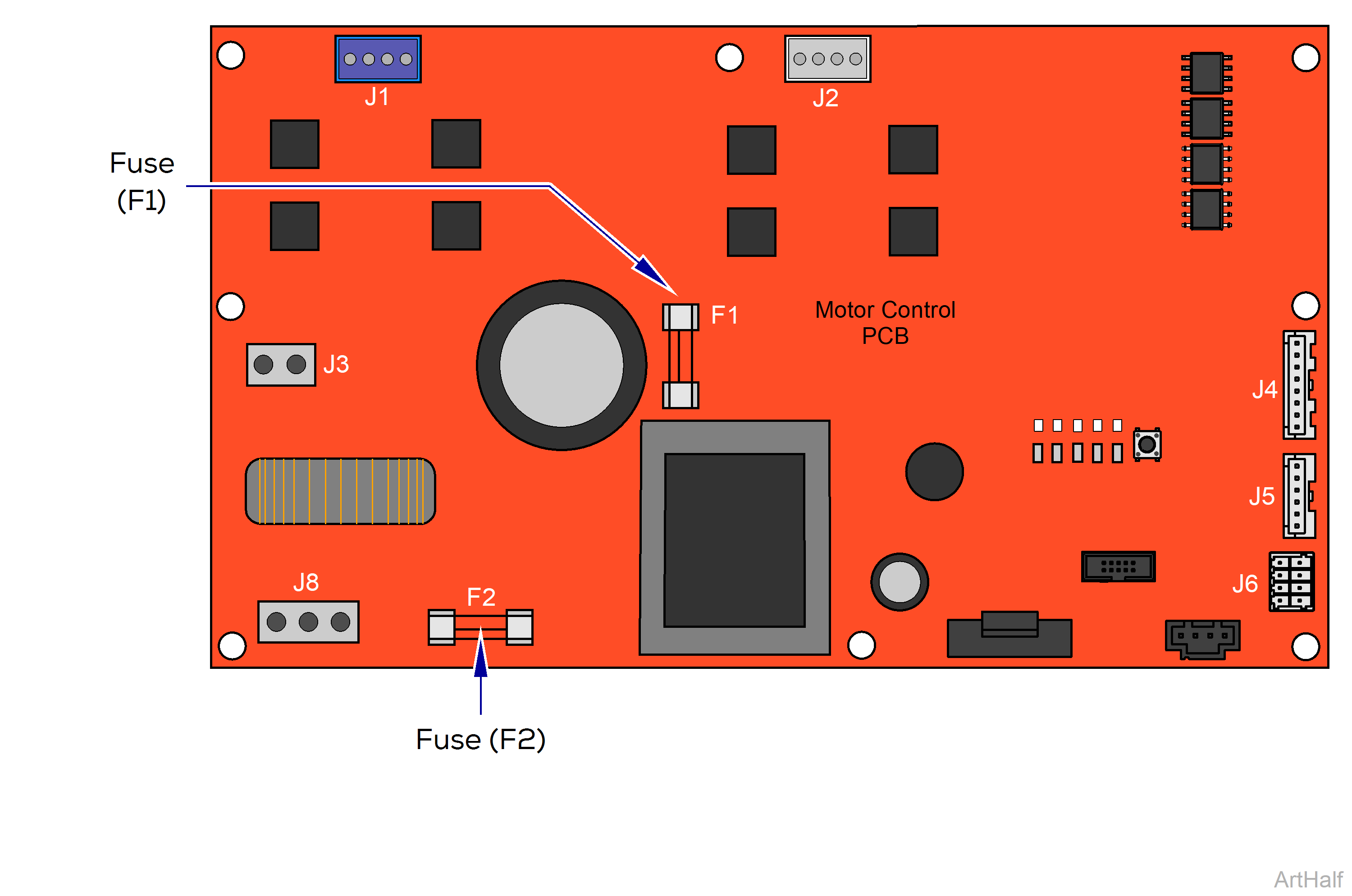 225 Exam Chair Motor Control PC Board