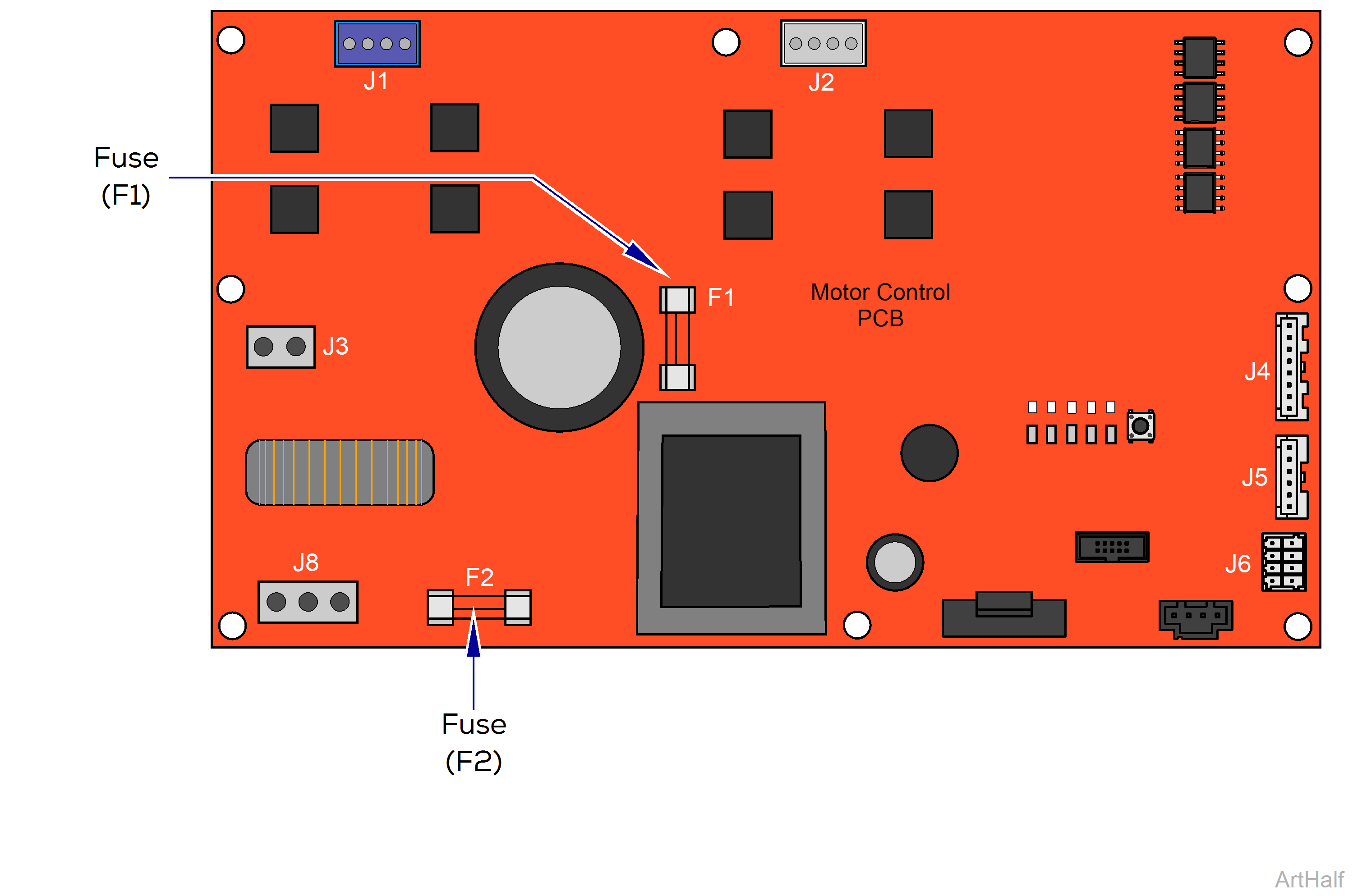 225 Exam Chair Motor Control PC Board