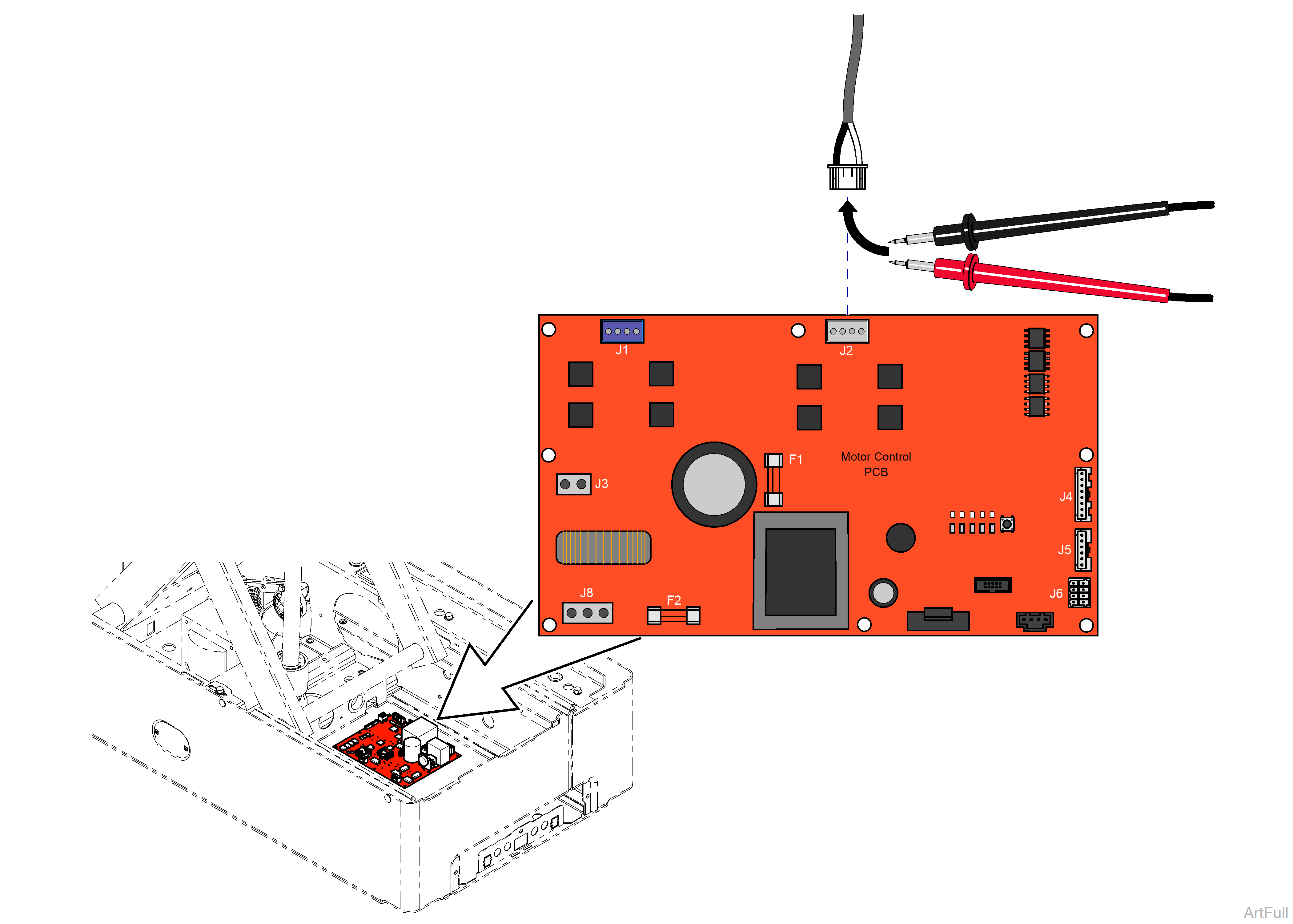 225 Exam Chair Base Actuator Motor Resistance Test