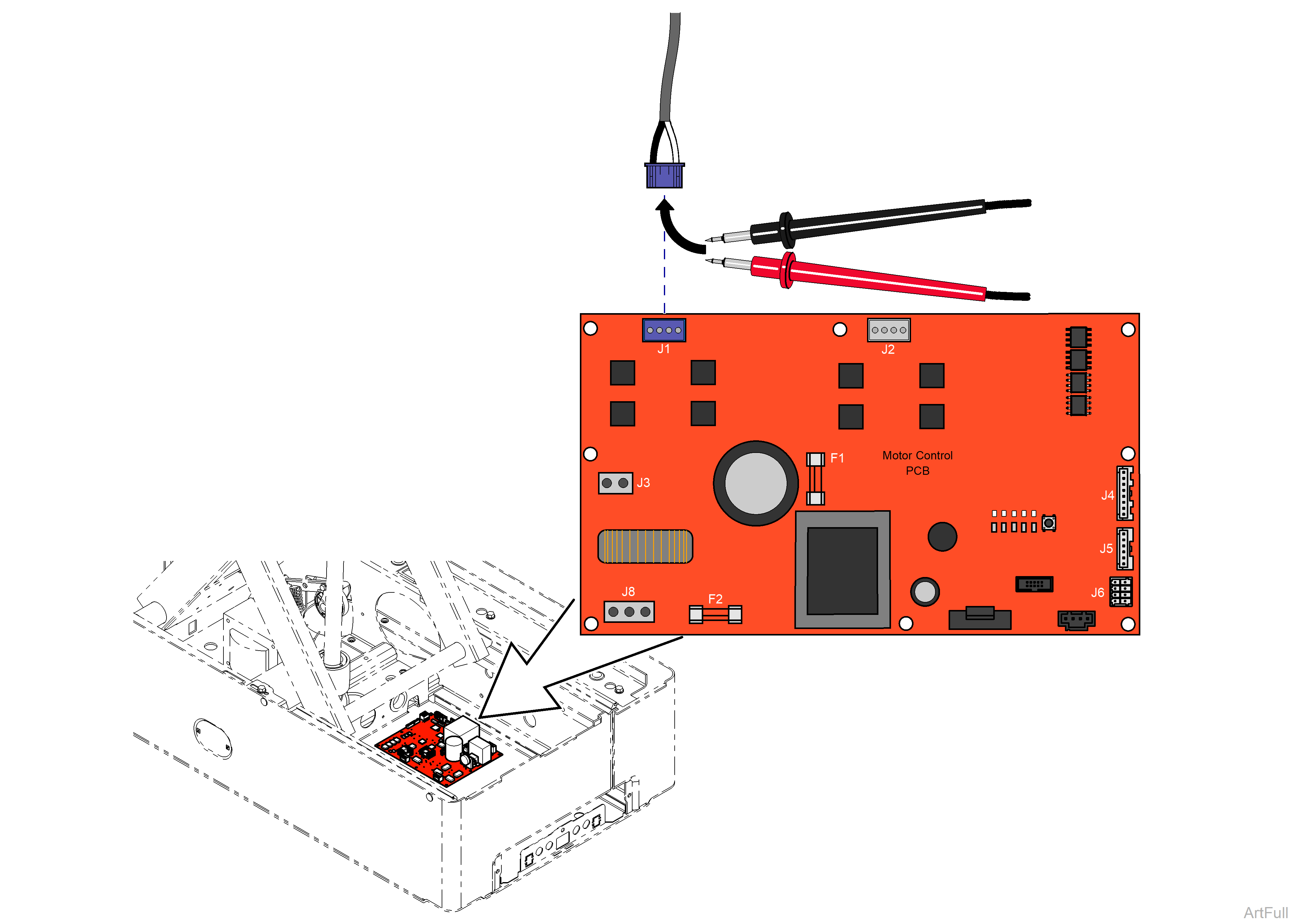 225 Exam Chair Back Actuator Motor Resistance Test