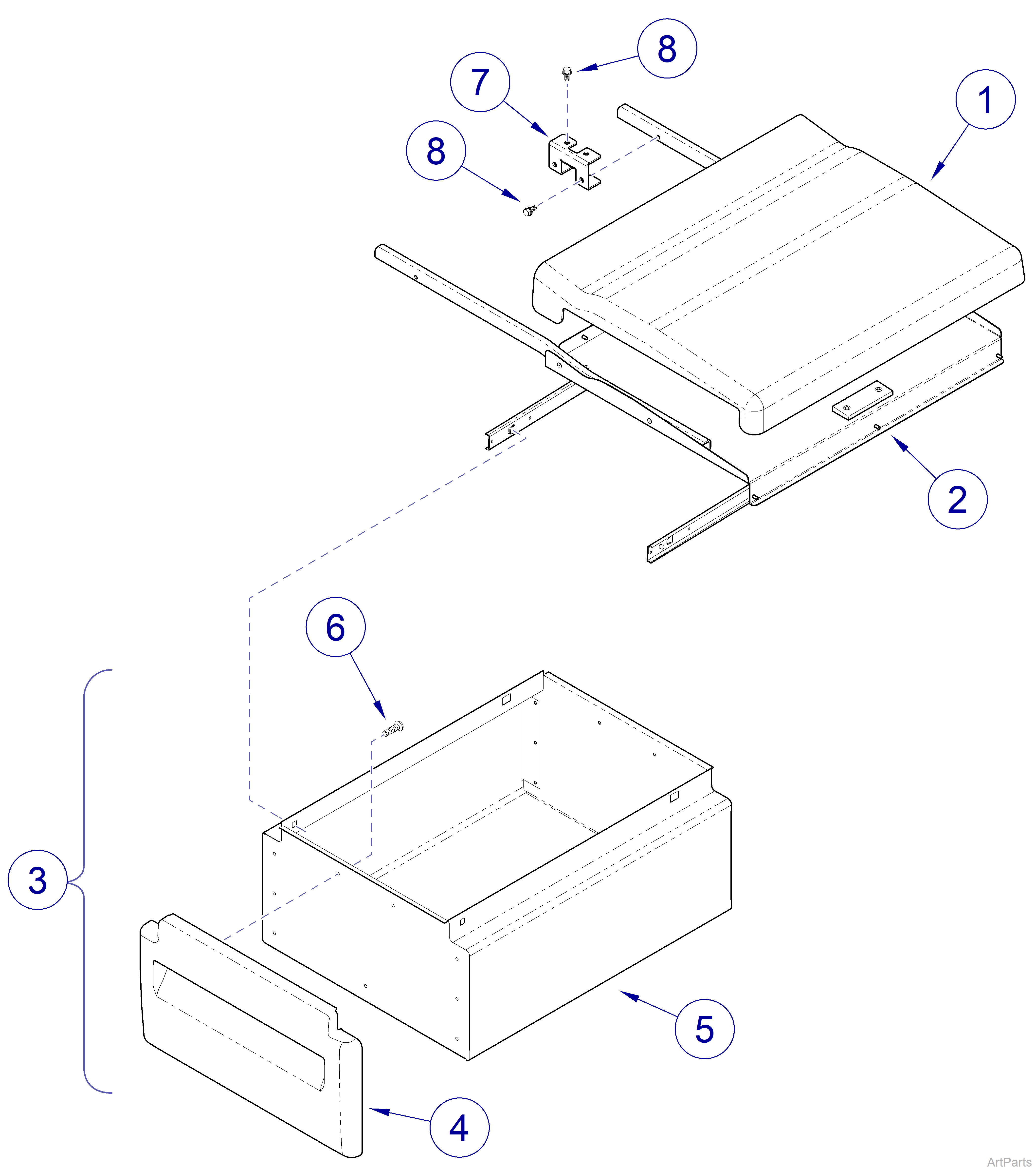 9A638001 Rear Storage Unit