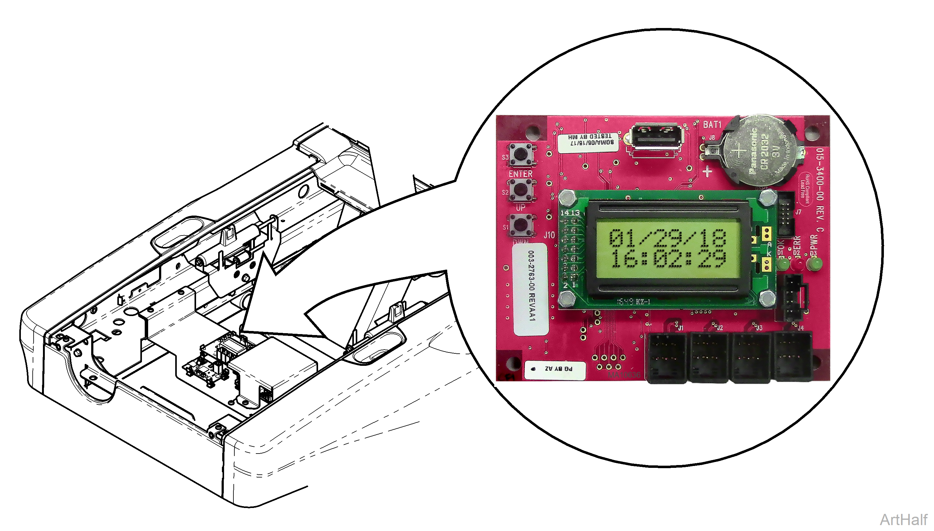 626 Chair Locate the PCB