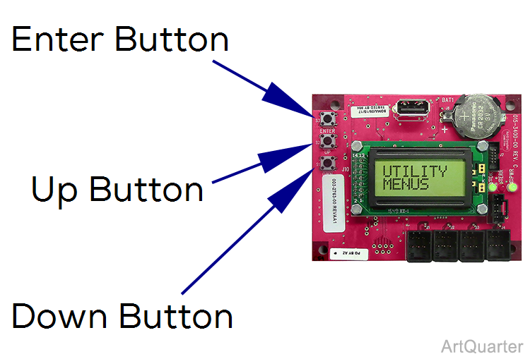 626 Chair navigation buttons for the PBC sisplay screen