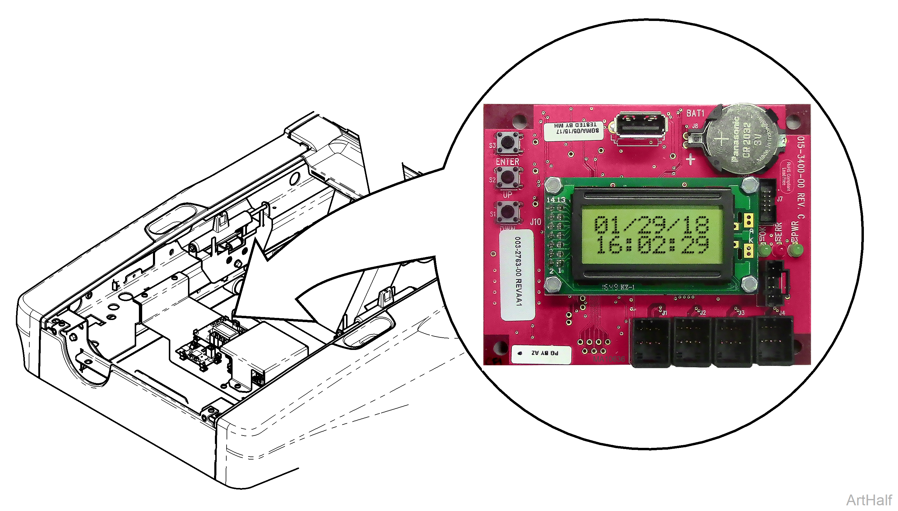 626 Chair Locate the PCB