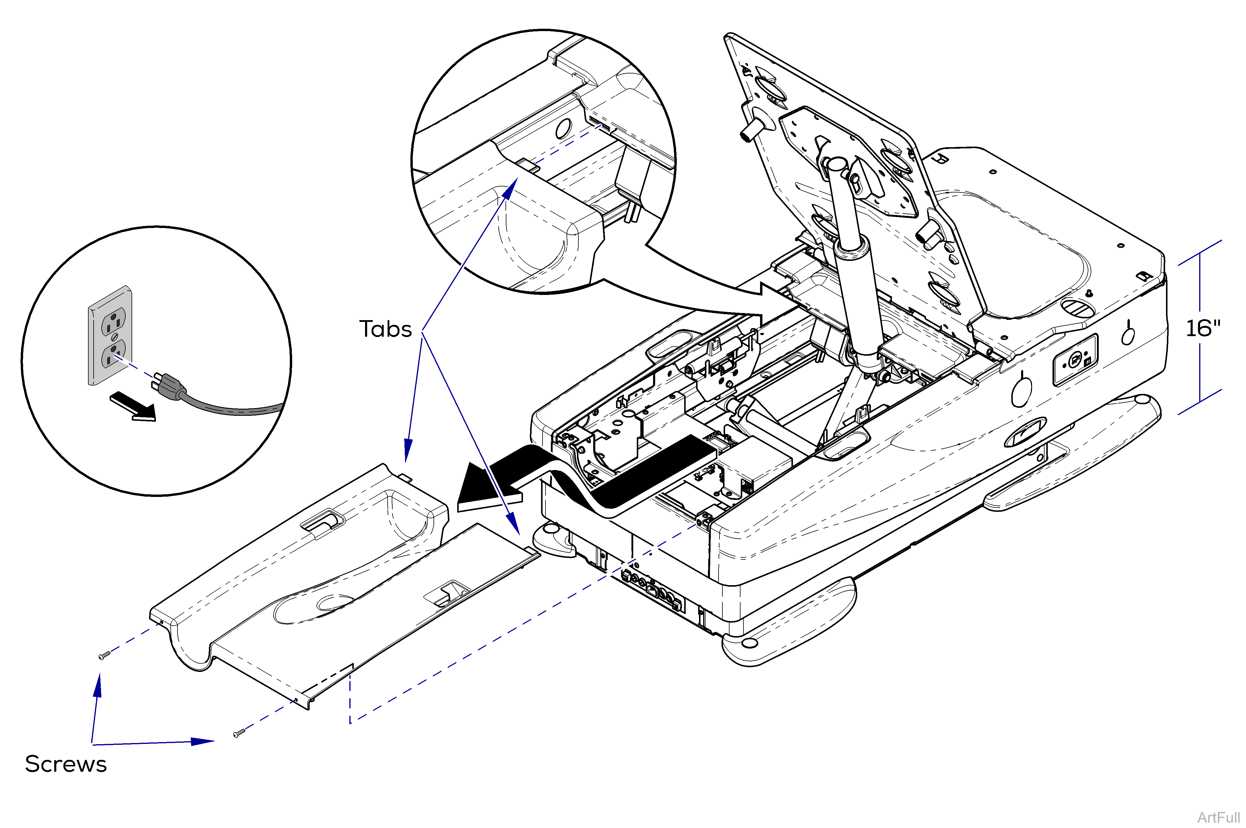 626 Chair Remove Top Cover