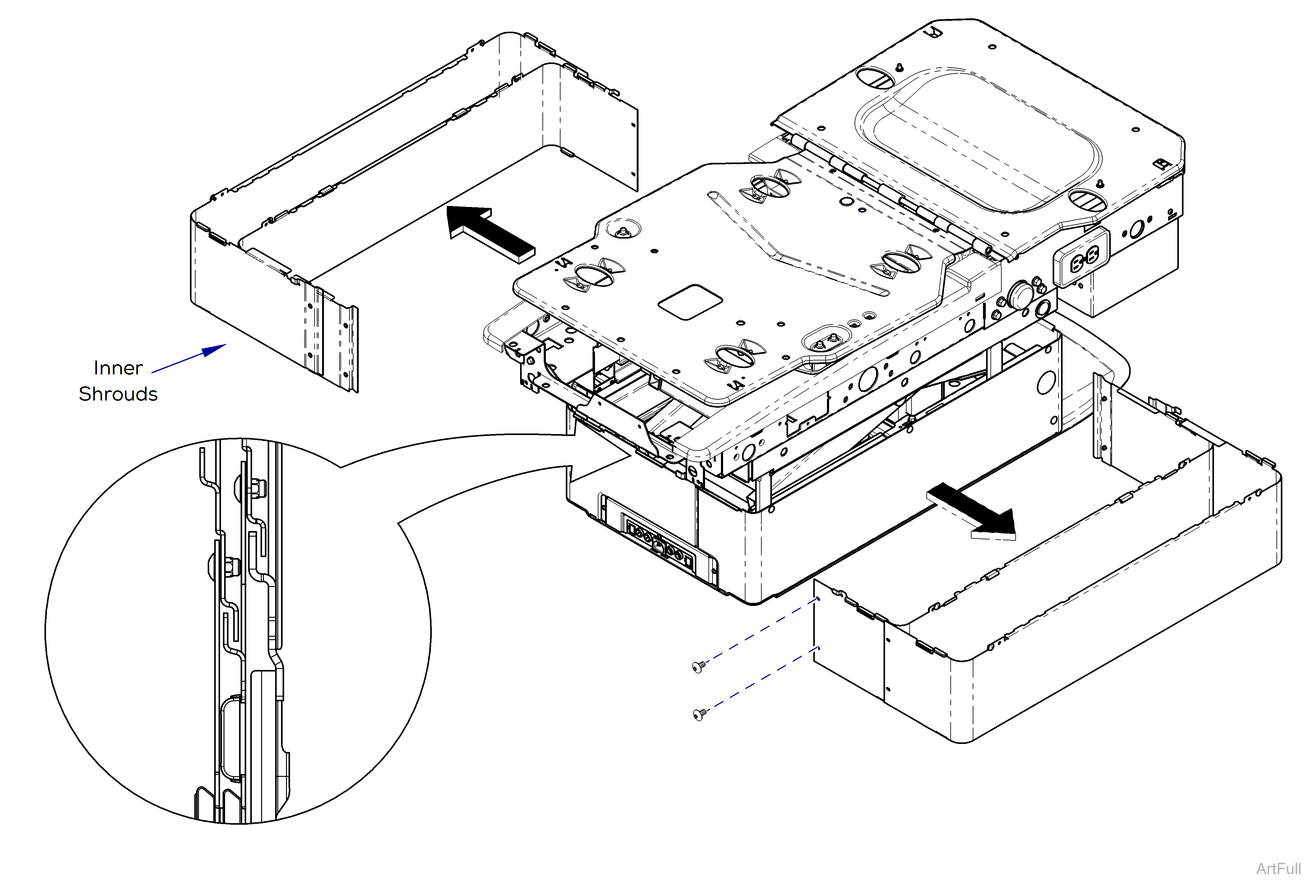 225 Exam Chair Inner Shroud Removal