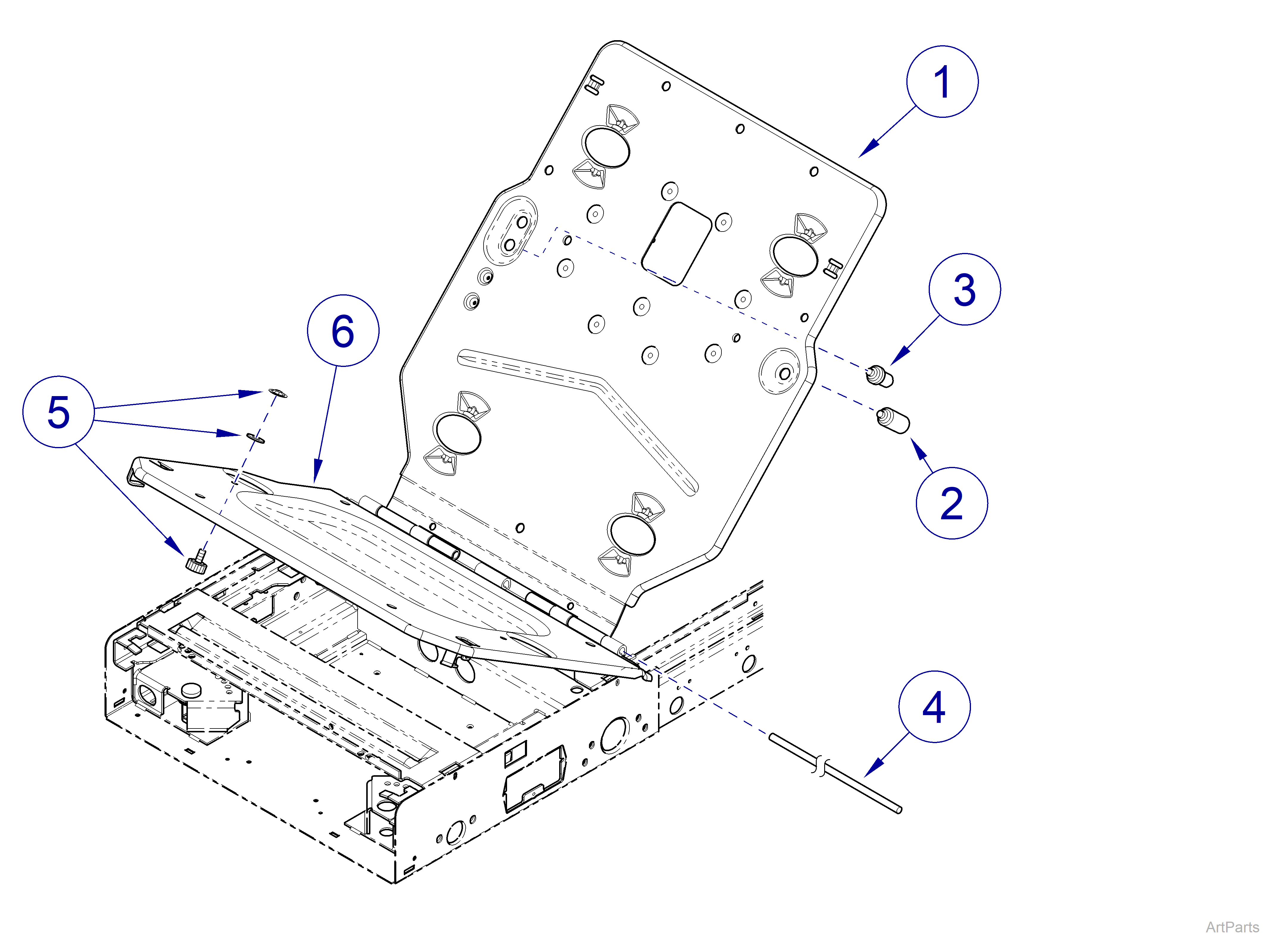 627 Chair Seat / Back Mounting Frame